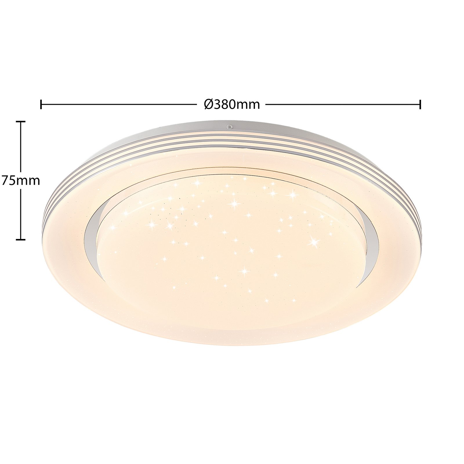 Lindby Smart LED mennyezeti lámpa Mizuni, Tuya RGBW CCT 38 cm