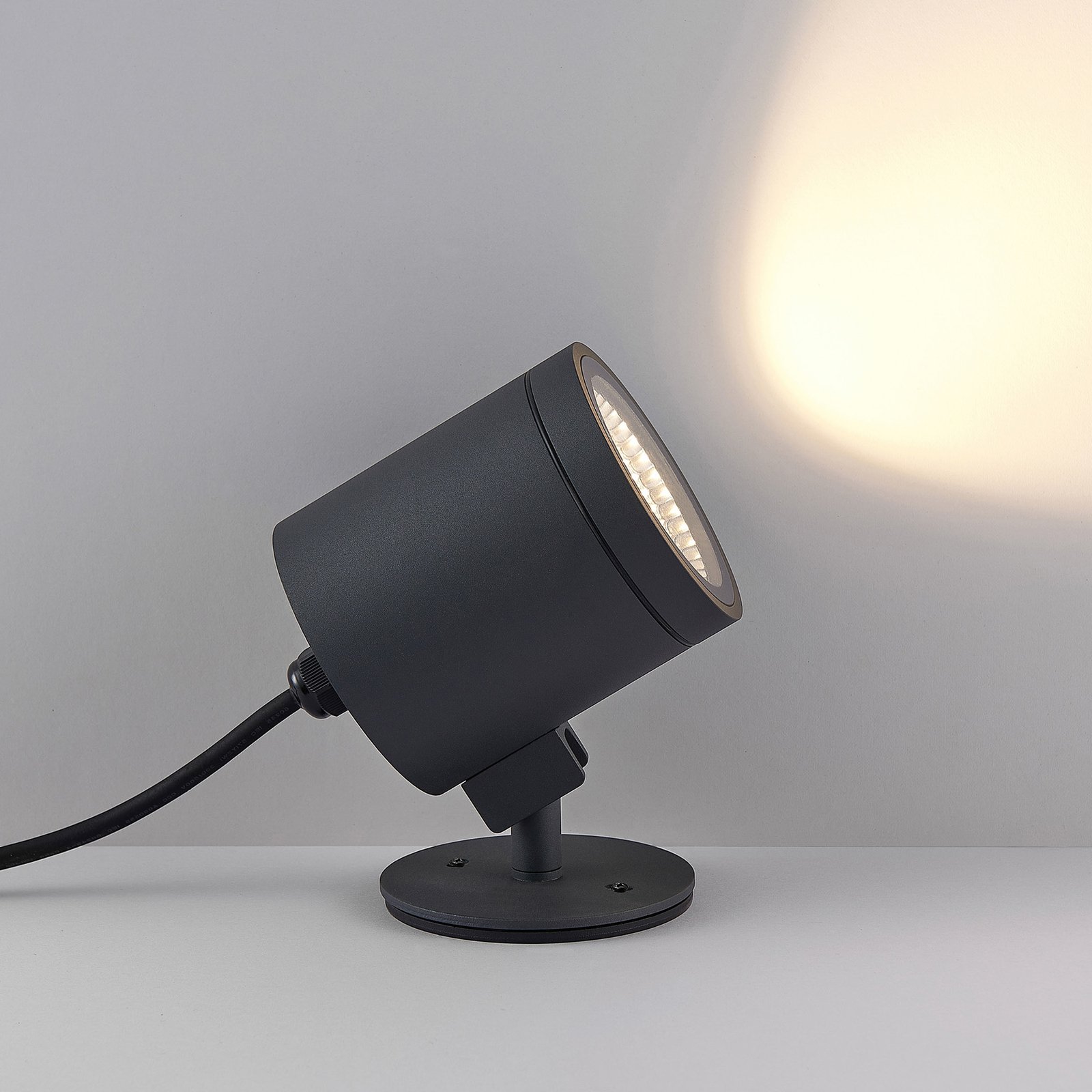 Molto Luce udendørs spotlampe Foris Round F, antracit