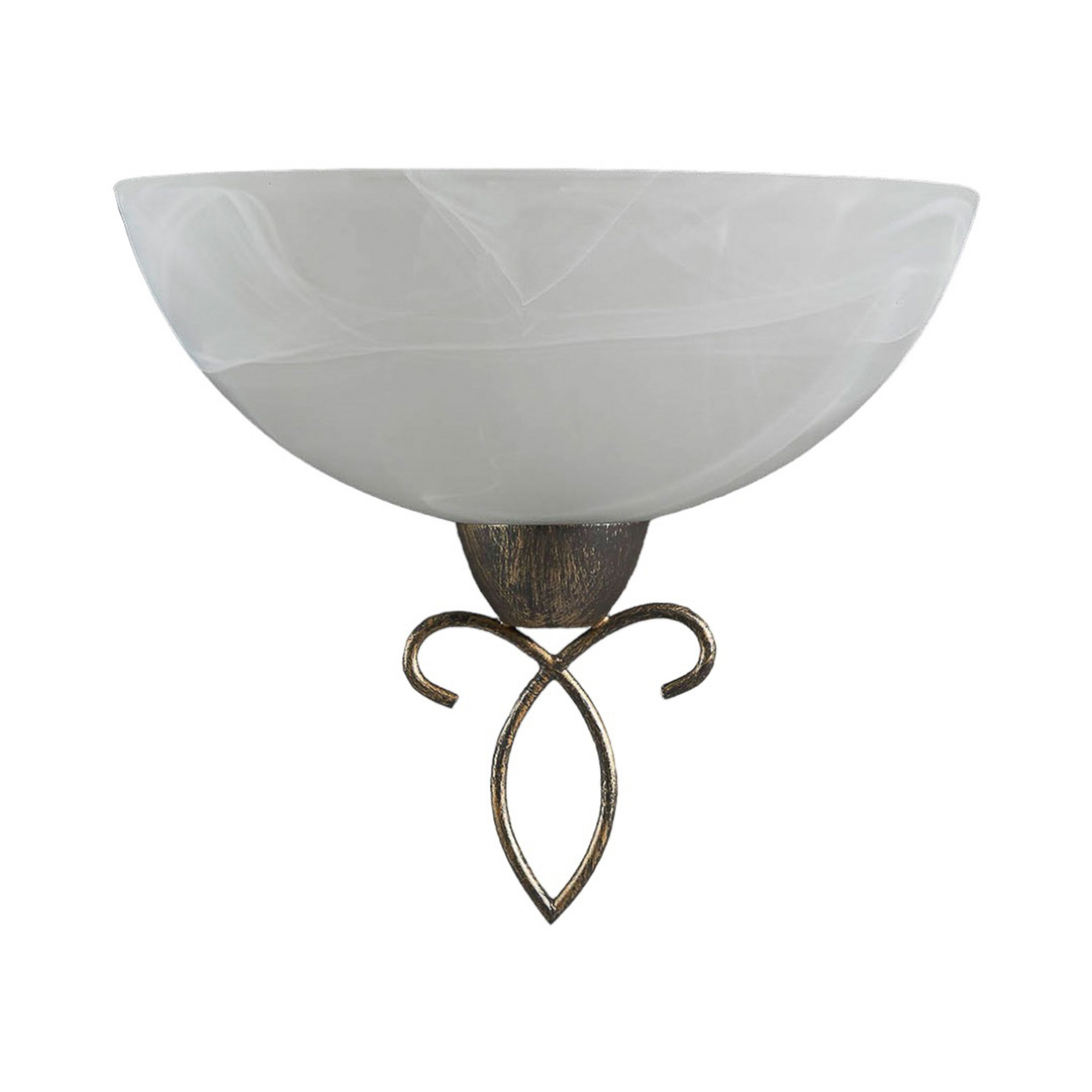 Mohija Wandlamp Alabaster White/Antique Gold - Lindby