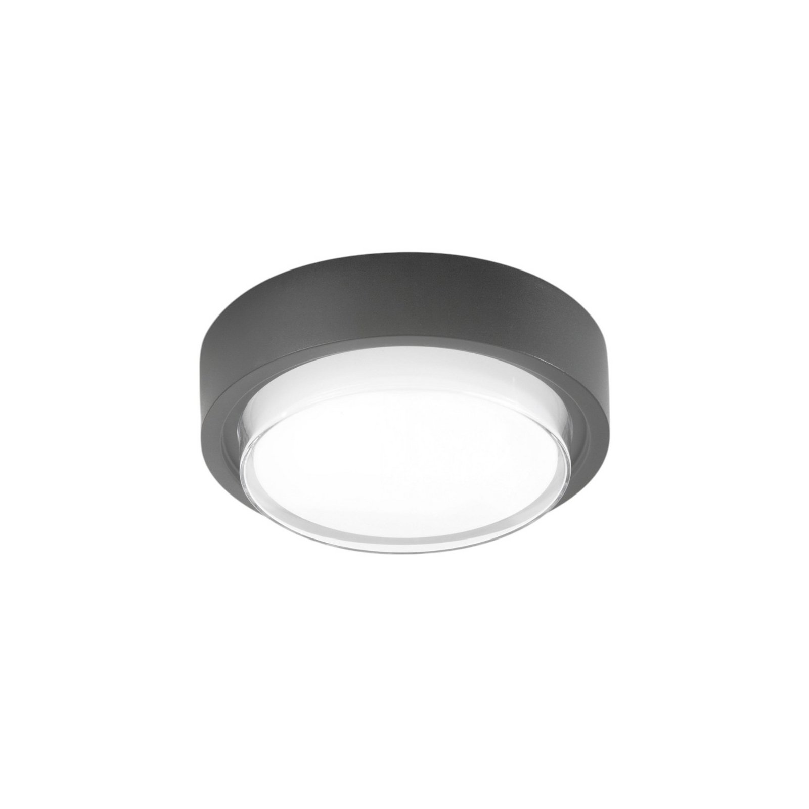 LED vonkajšie stropné svietidlo Owen, tmavošedá, kov, 23 cm, IP65