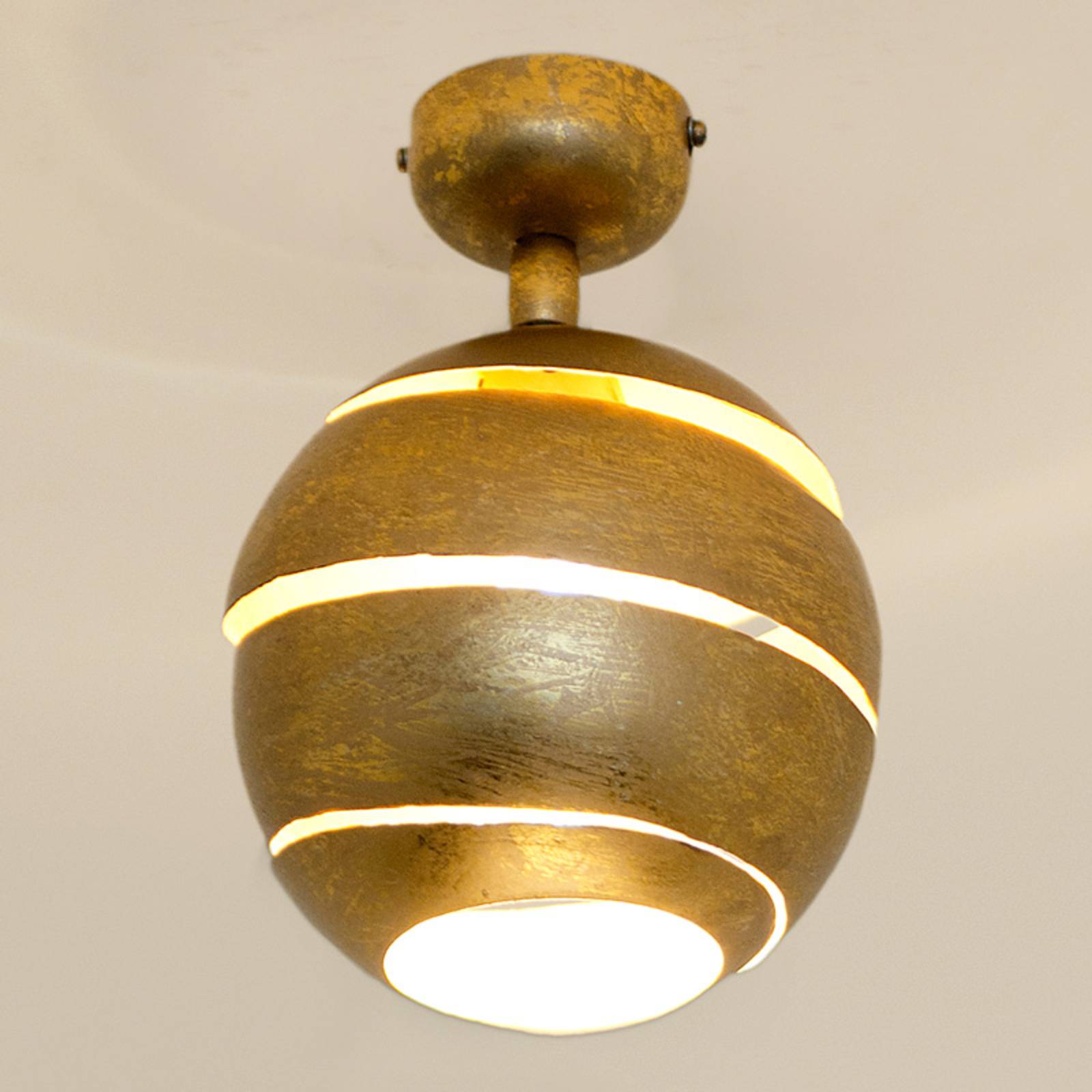 Zwenkbare plafondlamp Suopare in goud