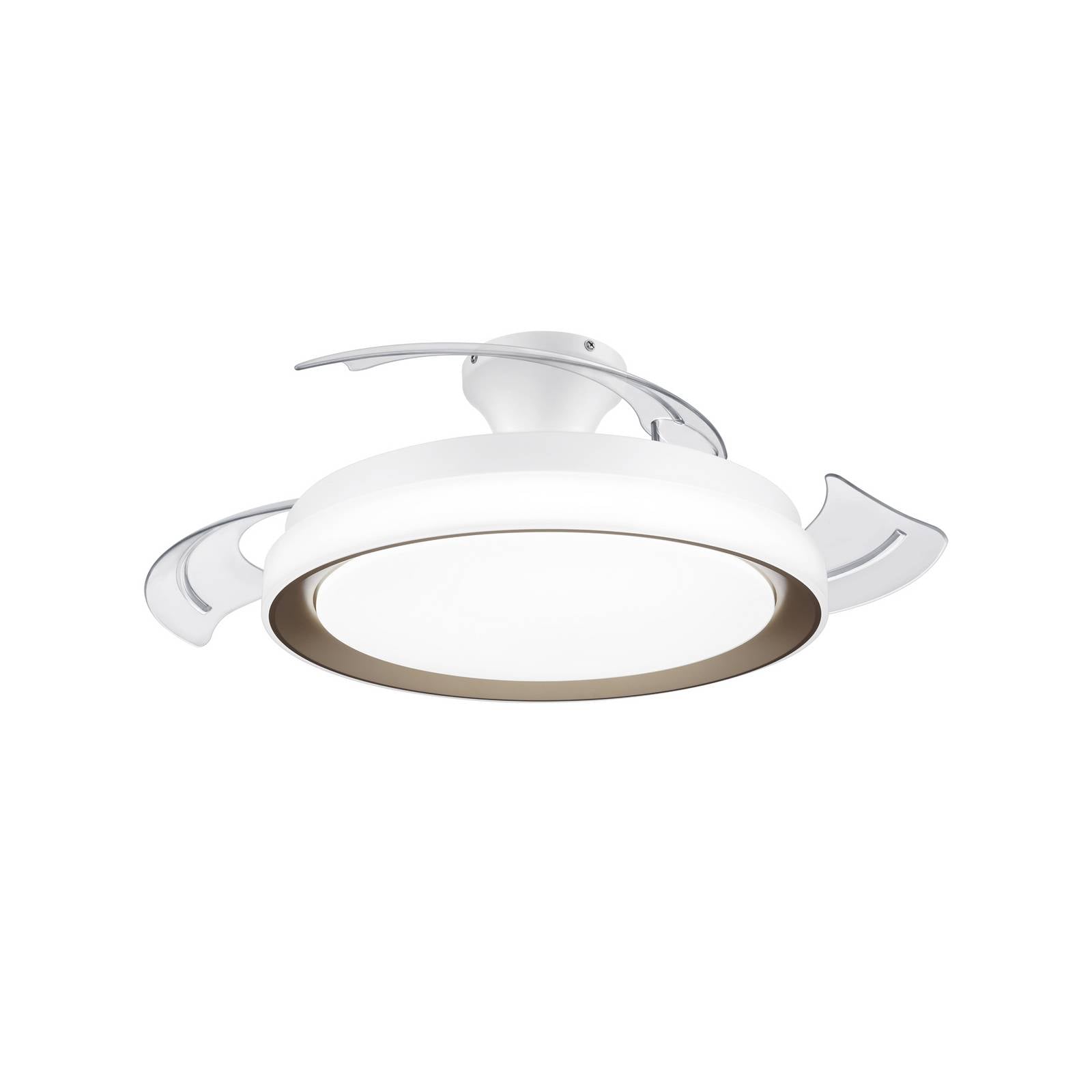 Philips LED-Deckenventilator Bliss, gold/weiß, leise, CCT