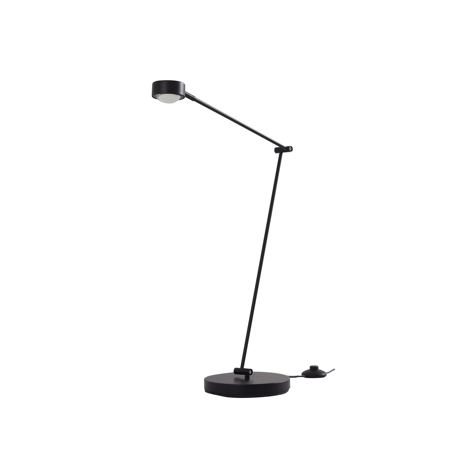 Lindby Jyla podna lampa, 88 cm, mat crna, GX53, fleksibilna