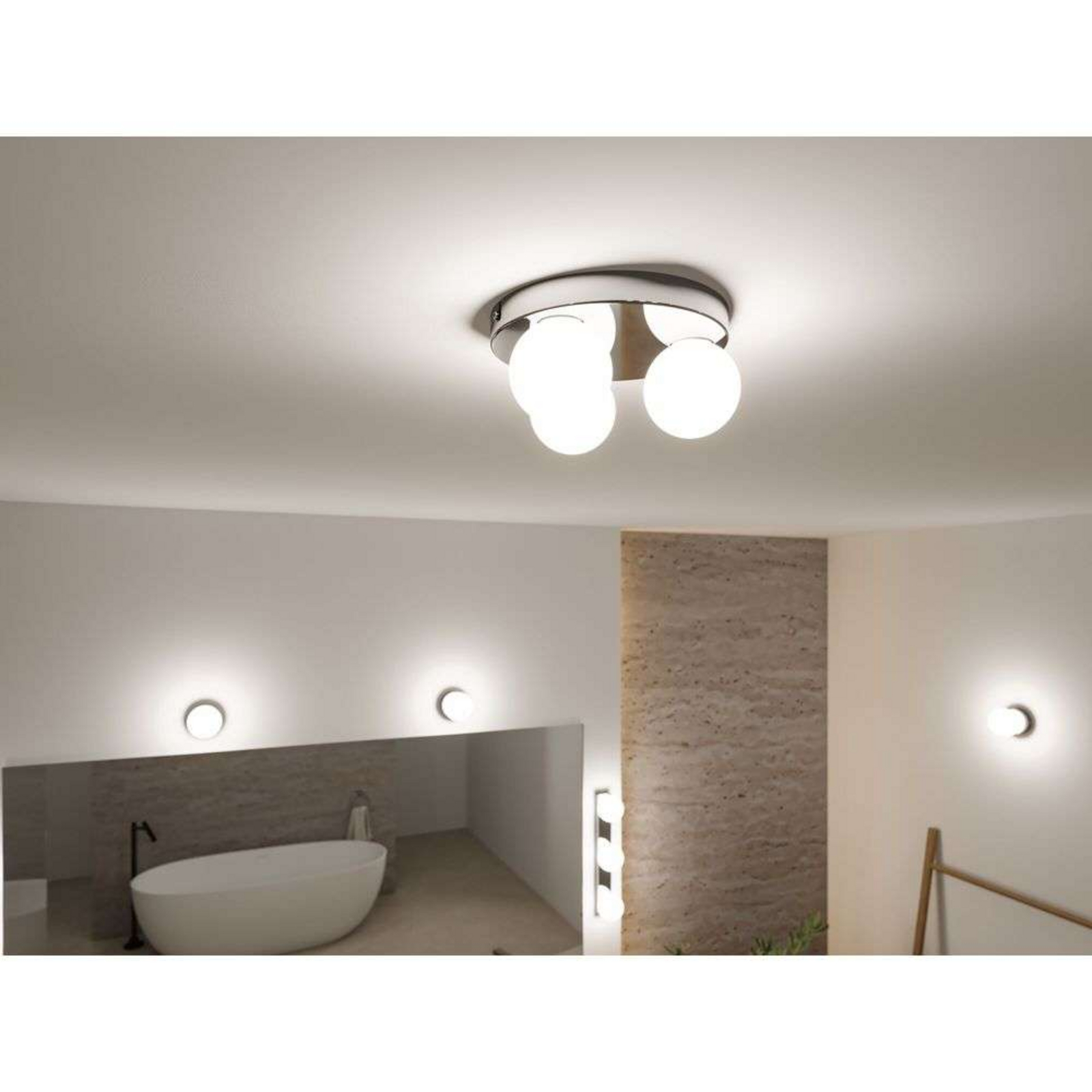 Gove 3 Stropní Lampa IP44 Dim Chrom/Satin - Paulmann