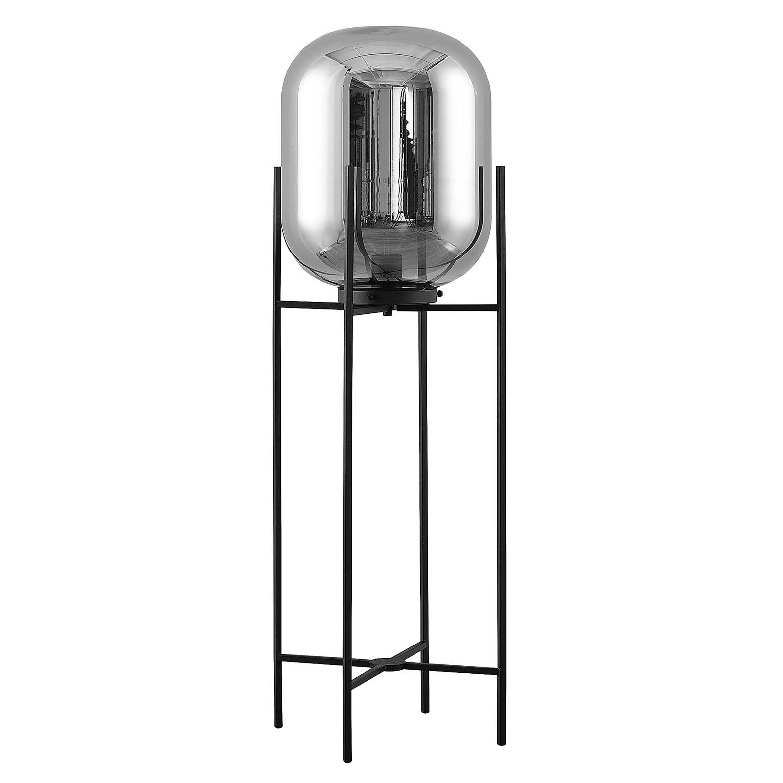 Lindby Tianina lampadaire ampoule gris fumé