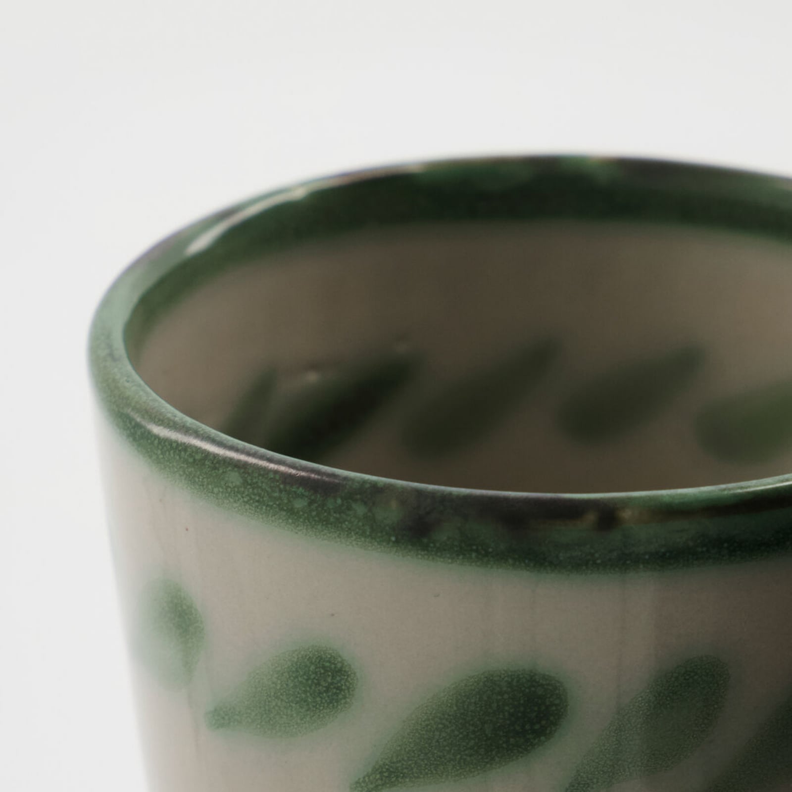 Tazza HDDiva in ceramica bianca/verde, Ø 6 cm, set da 2 - House Doctor