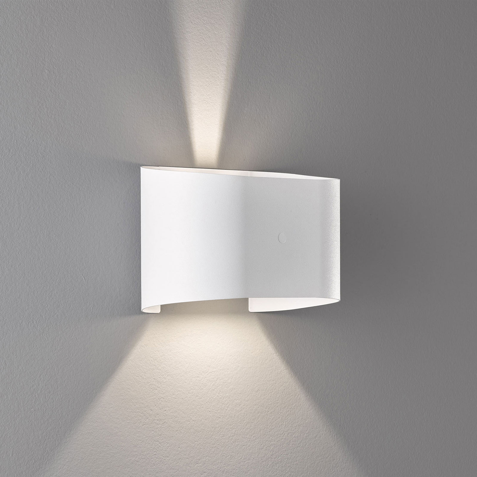 LED-Wandleuchte Wall, zweiflammig, rund, weiß