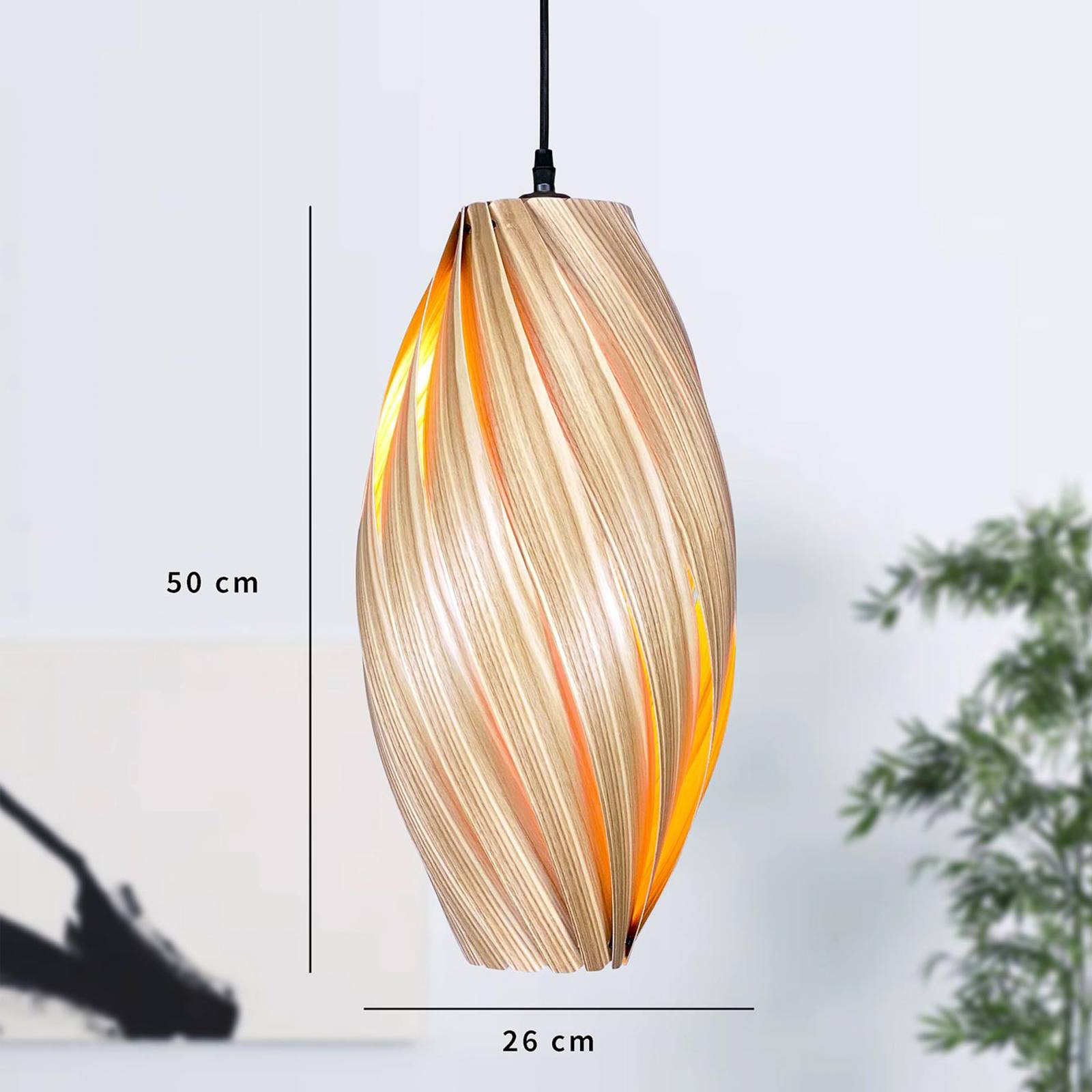 Gofurnit Ardere lampa wisząca, jesion, 50 cm