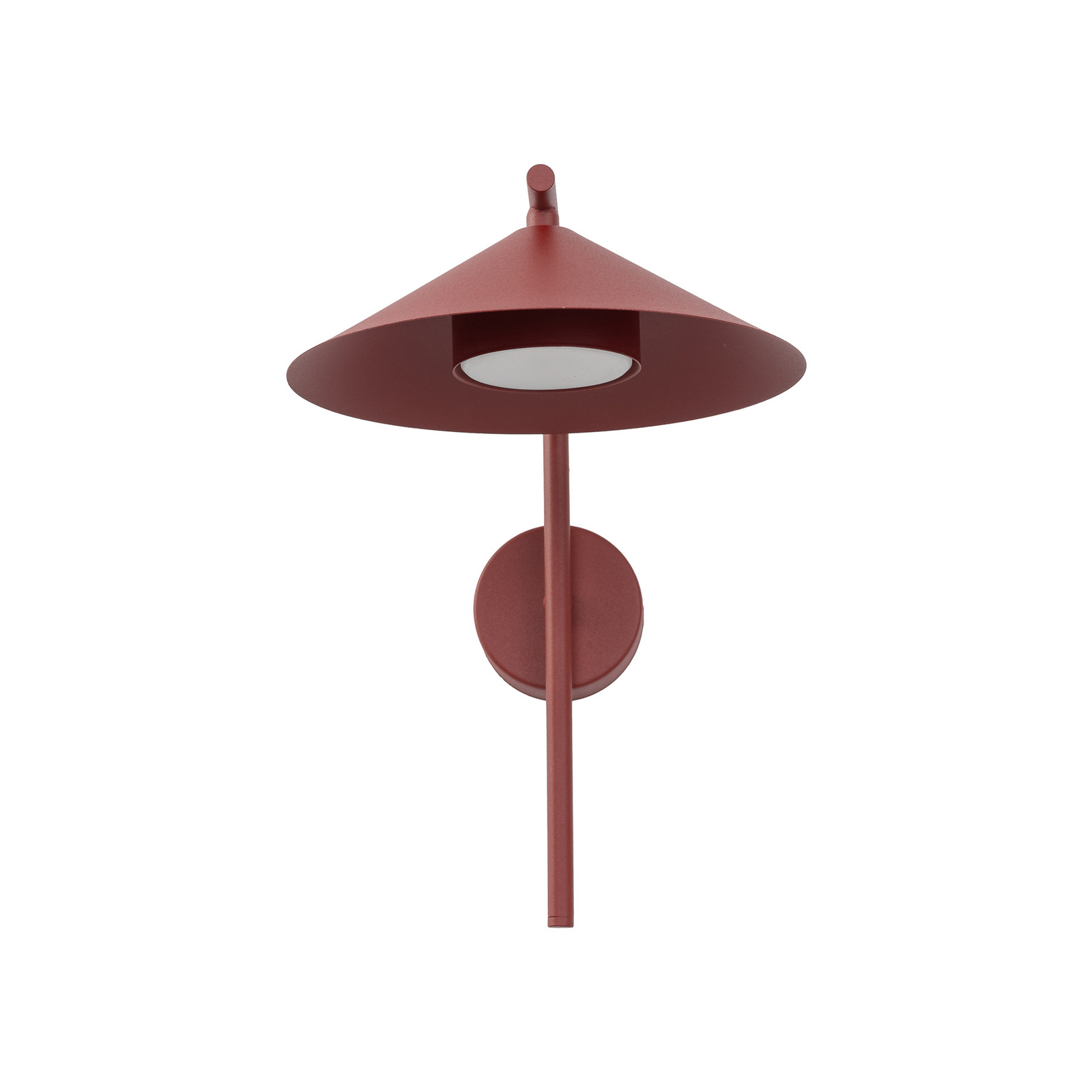 Sieninis šviestuvas „Lume S“, bordo spalvos, metalinis, 31 cm aukščio, GX53