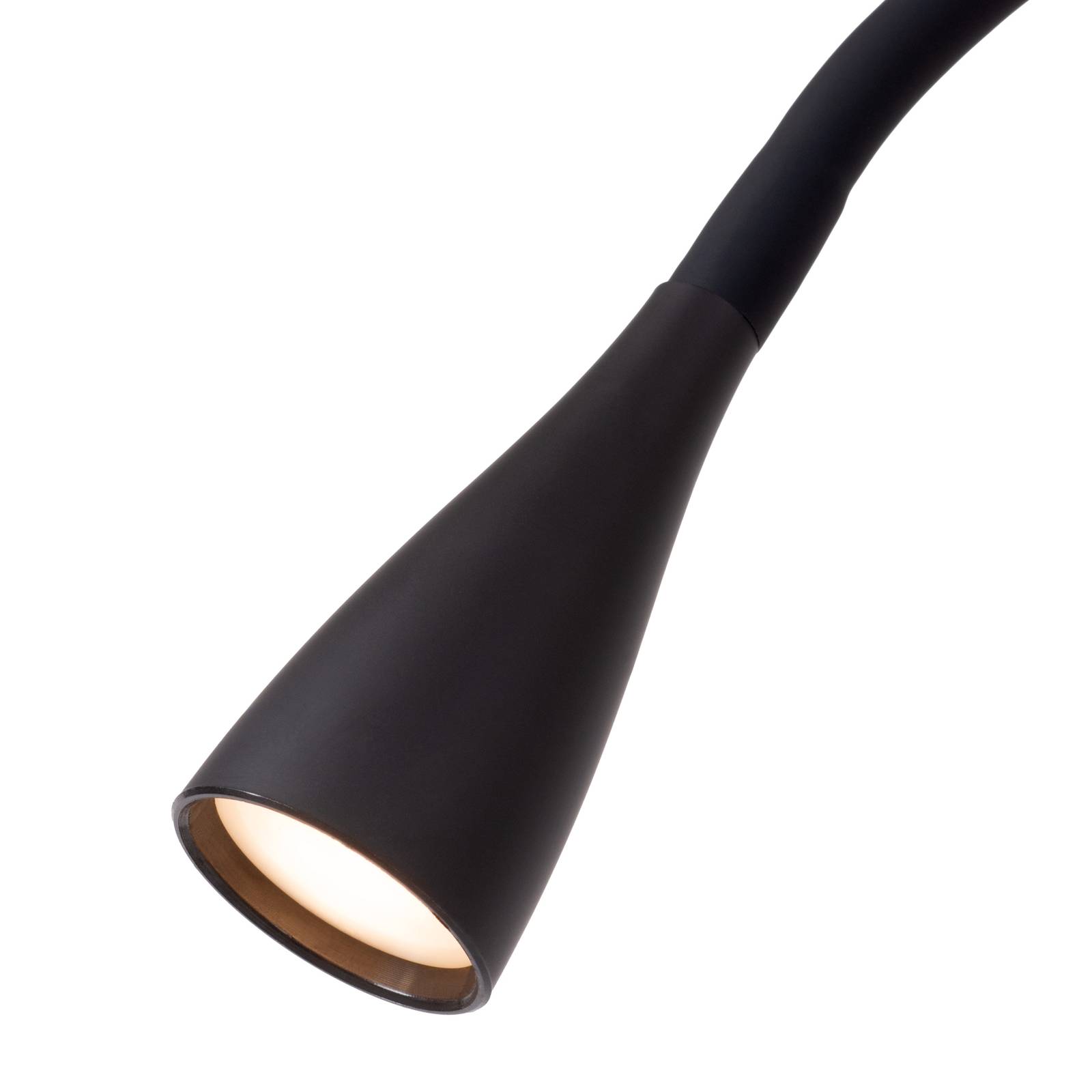 Lampa stojąca LED Zozy, czarna, 3-StepDim, wysokość 145 cm, elastyczne ramię