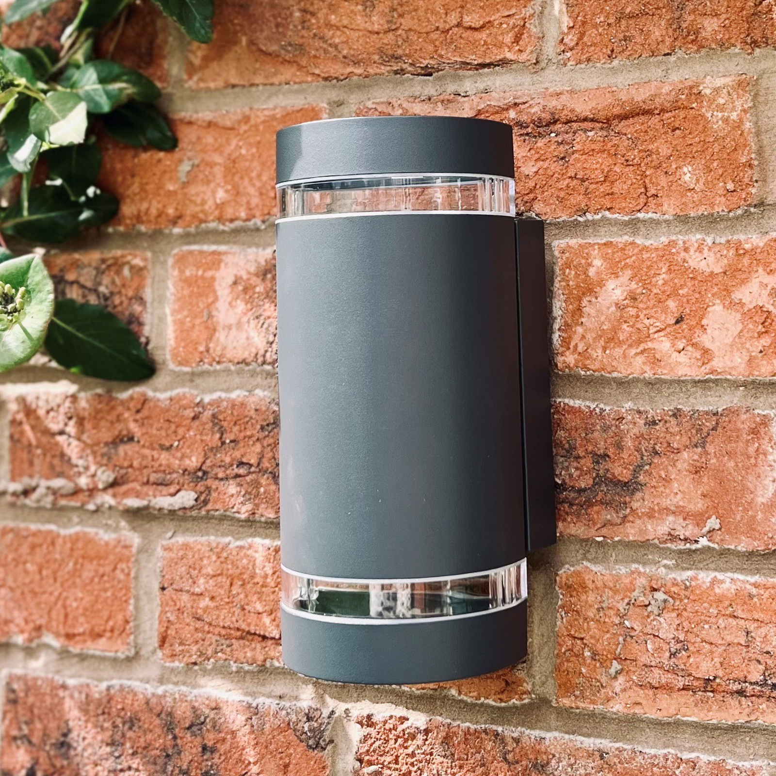 Außenwandlampe FOCUS ROUND, dunkelgrau, 24 cm, 2 x GU10 IP44 Außenwandlampe FOCUS ROUND, dunkelgrau, 24 cm, 2 x GU10 IP44