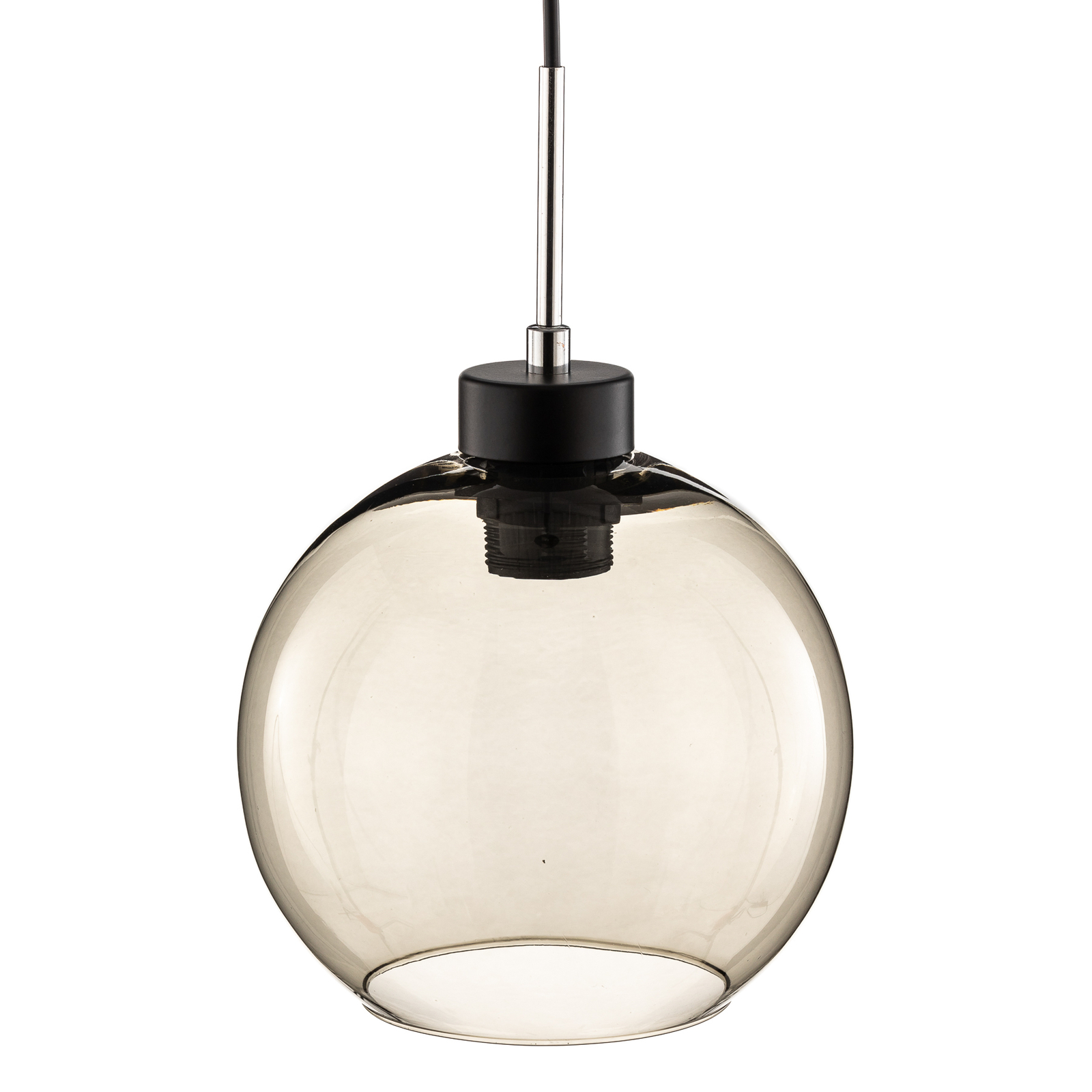 Висяща лампа Gota с абажур от опушено стъкло със сферична форма