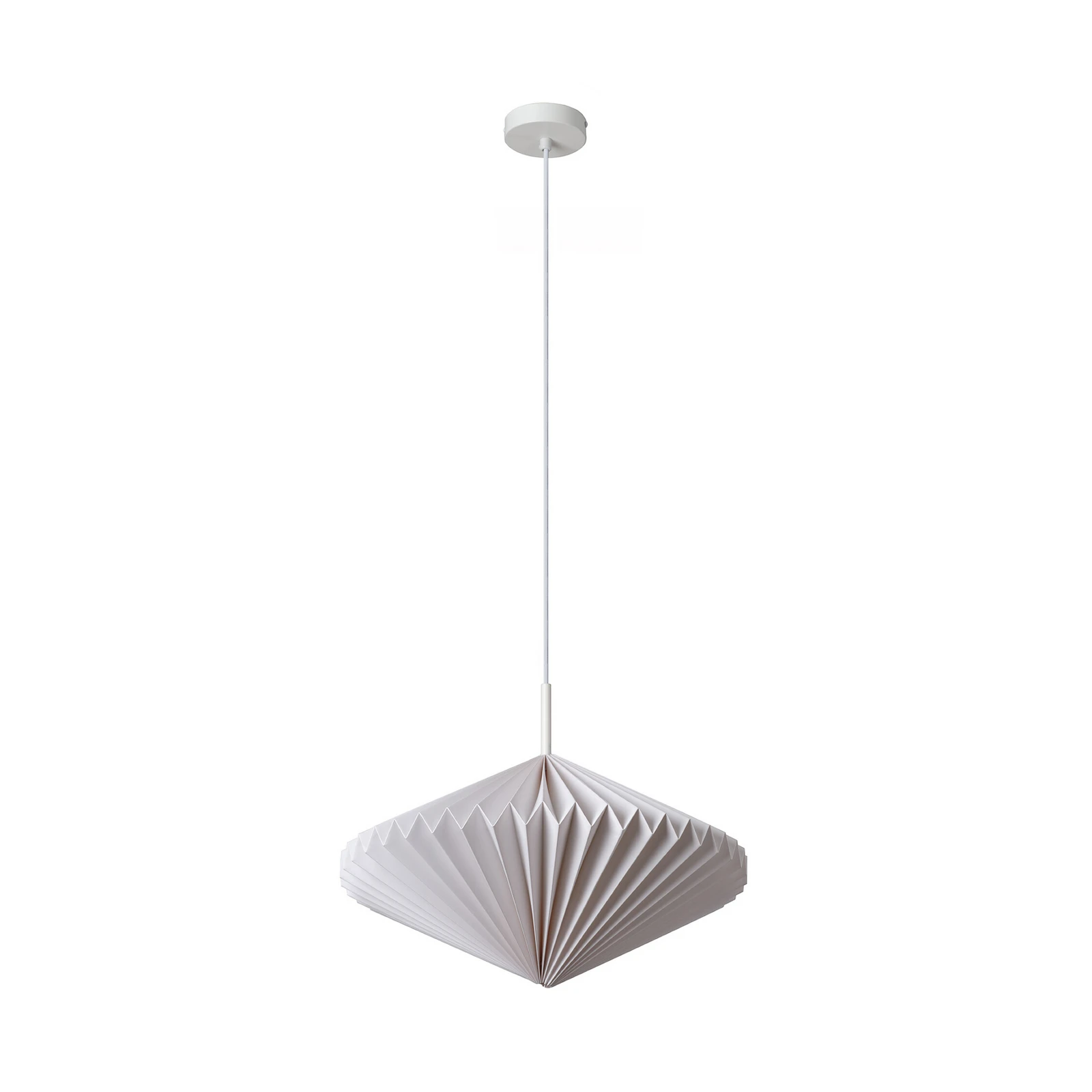 Závěsné světlo OSRAM Decor Paper Diamond, bílé, papír, E27