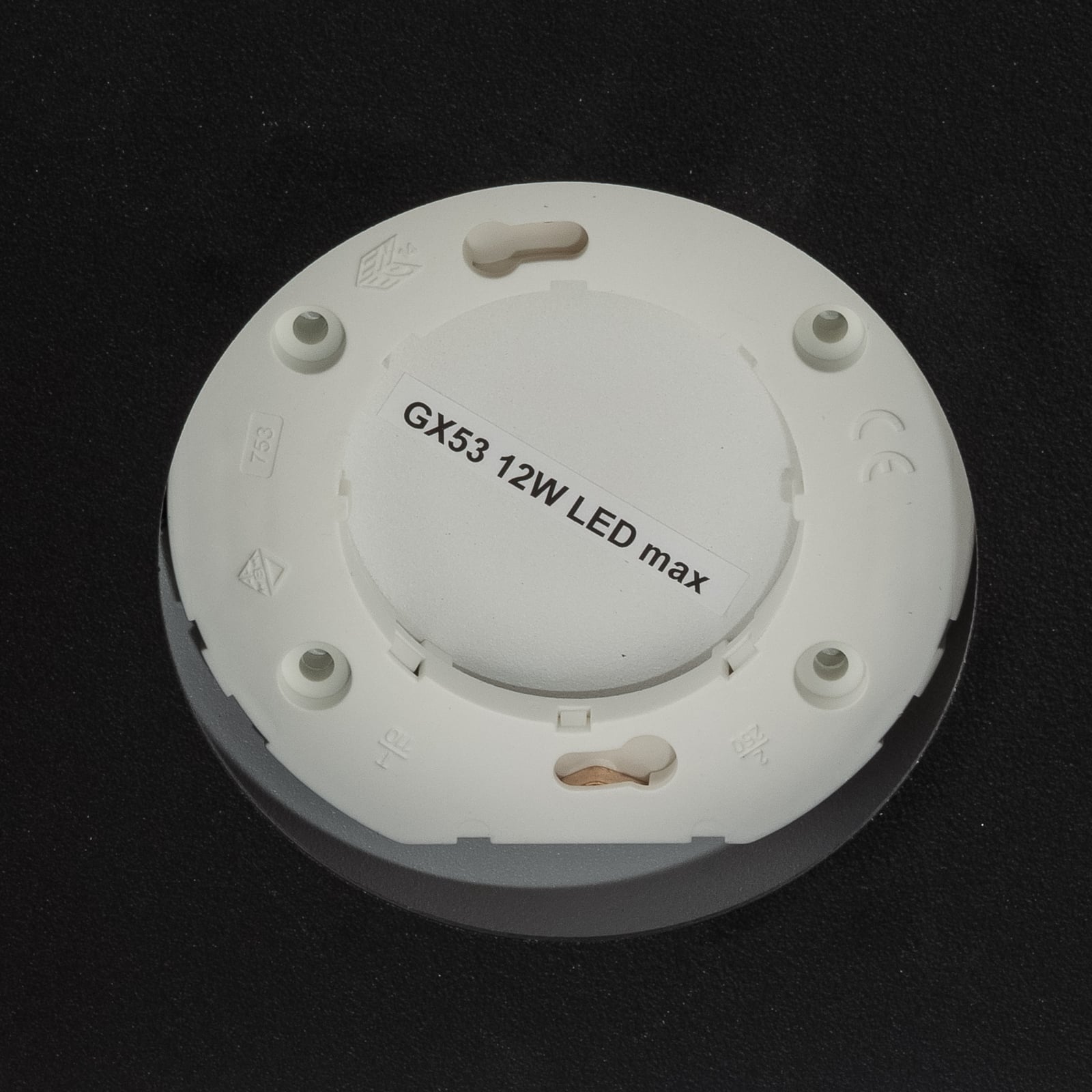 Plafonnier Hero, noir, à 4 lampes, 75 x 12 cm, métal, GX53