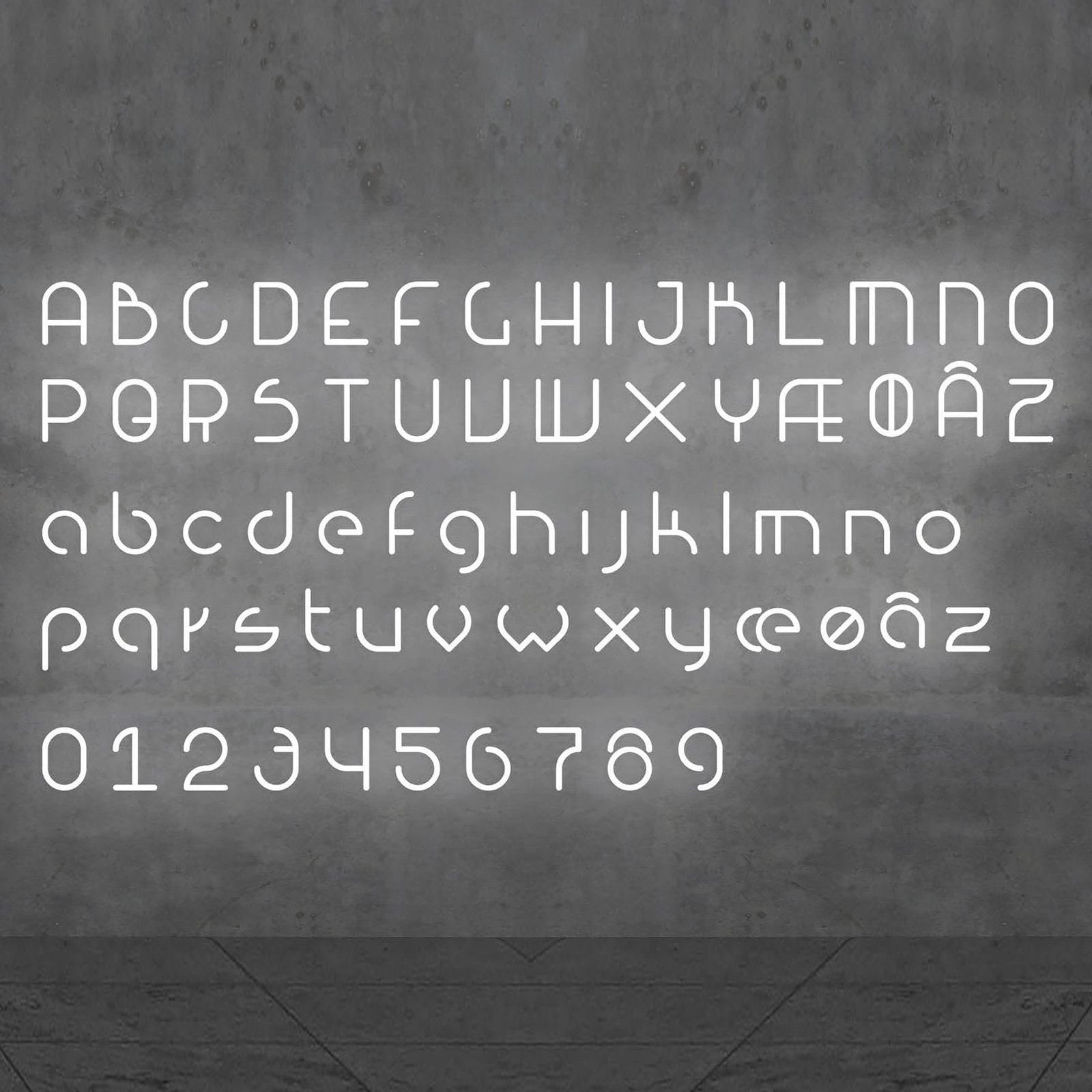 Artemide Alphabet of Light væg, lille bogstav p