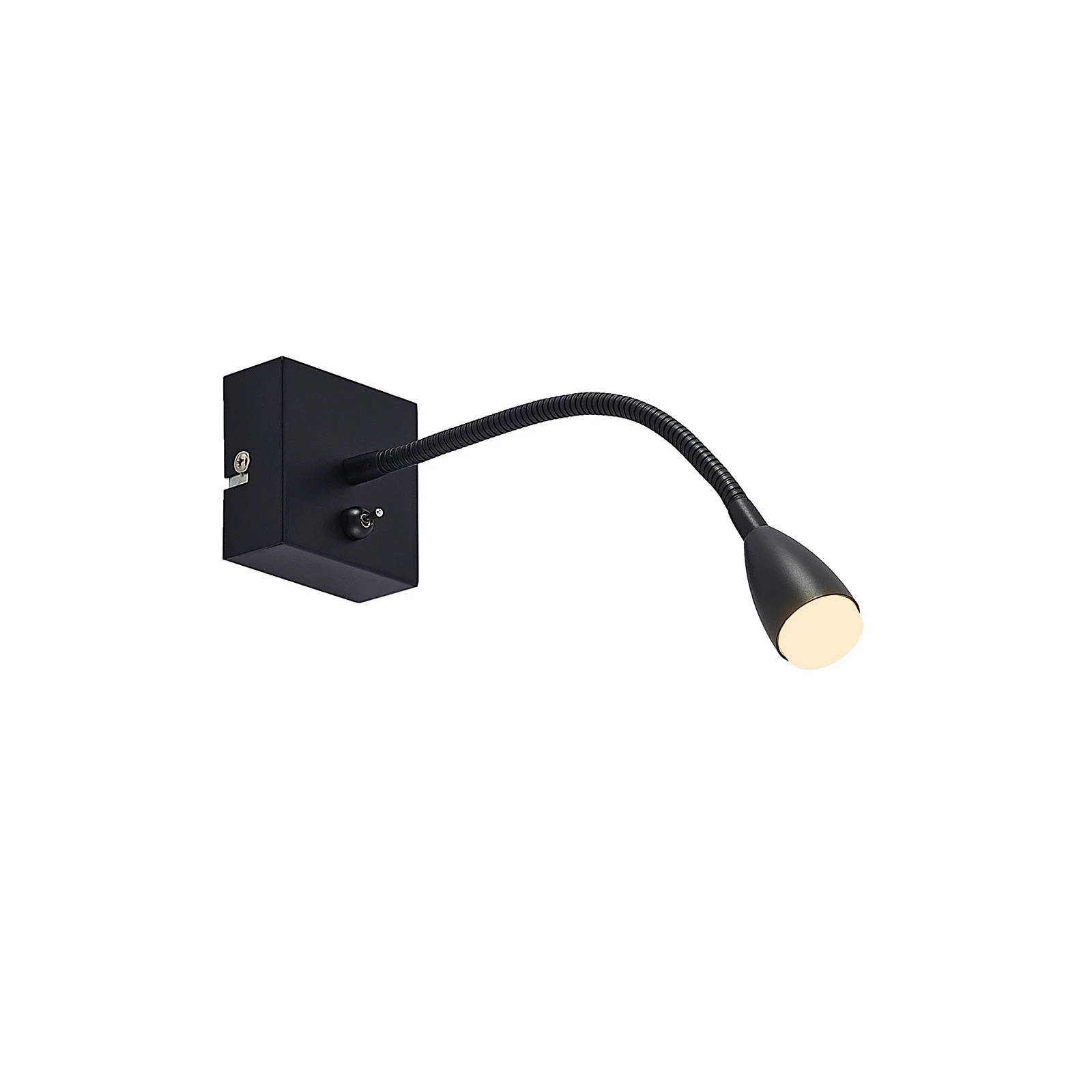 Lindby Jolka LED lumina de lectură, comutator, negru mat