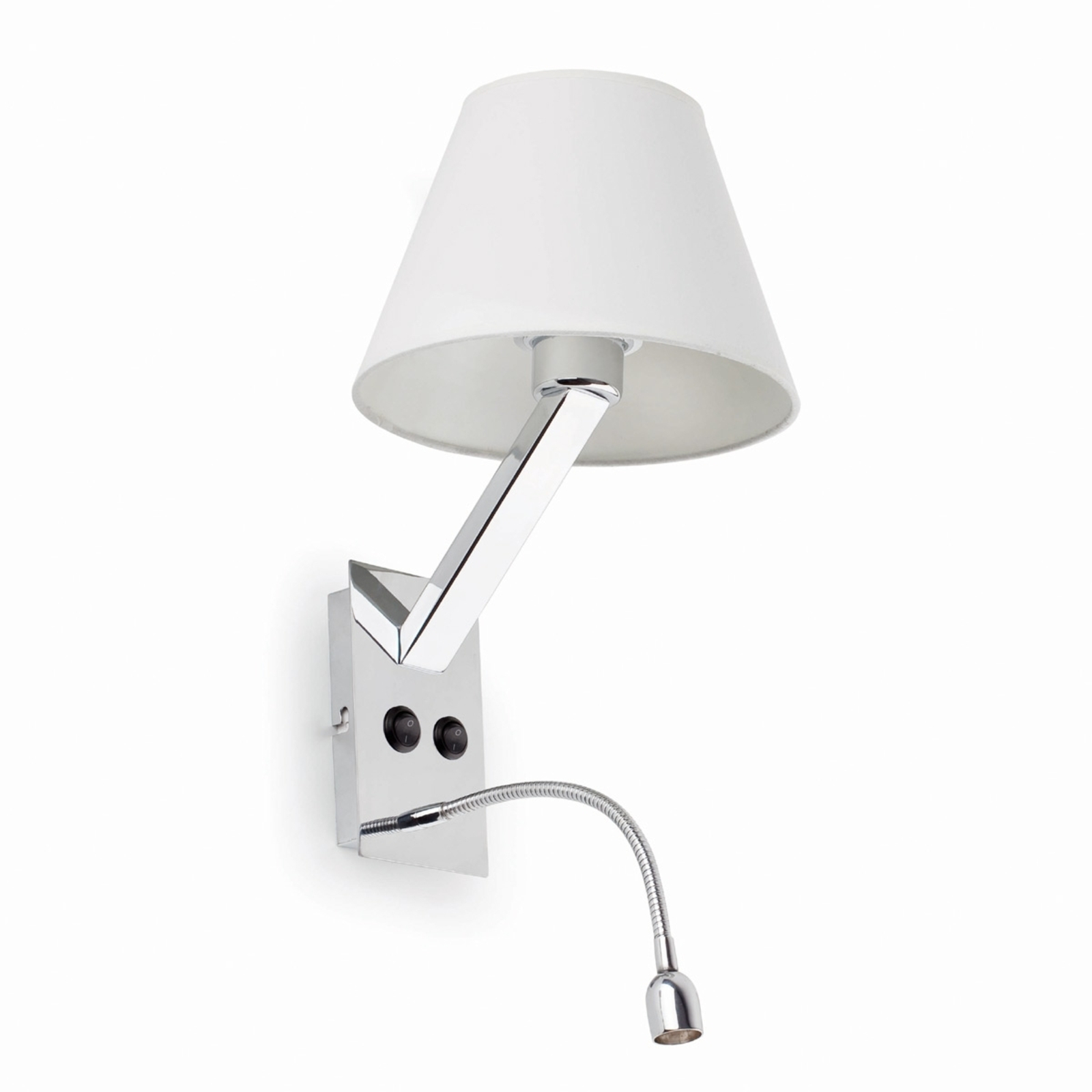 LED nástěnné světlo Moma-2 s lamp. na čtení, bílé