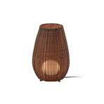 Lampă de masă Bover LED Amphora, maro/rattan-maro, 47 cm