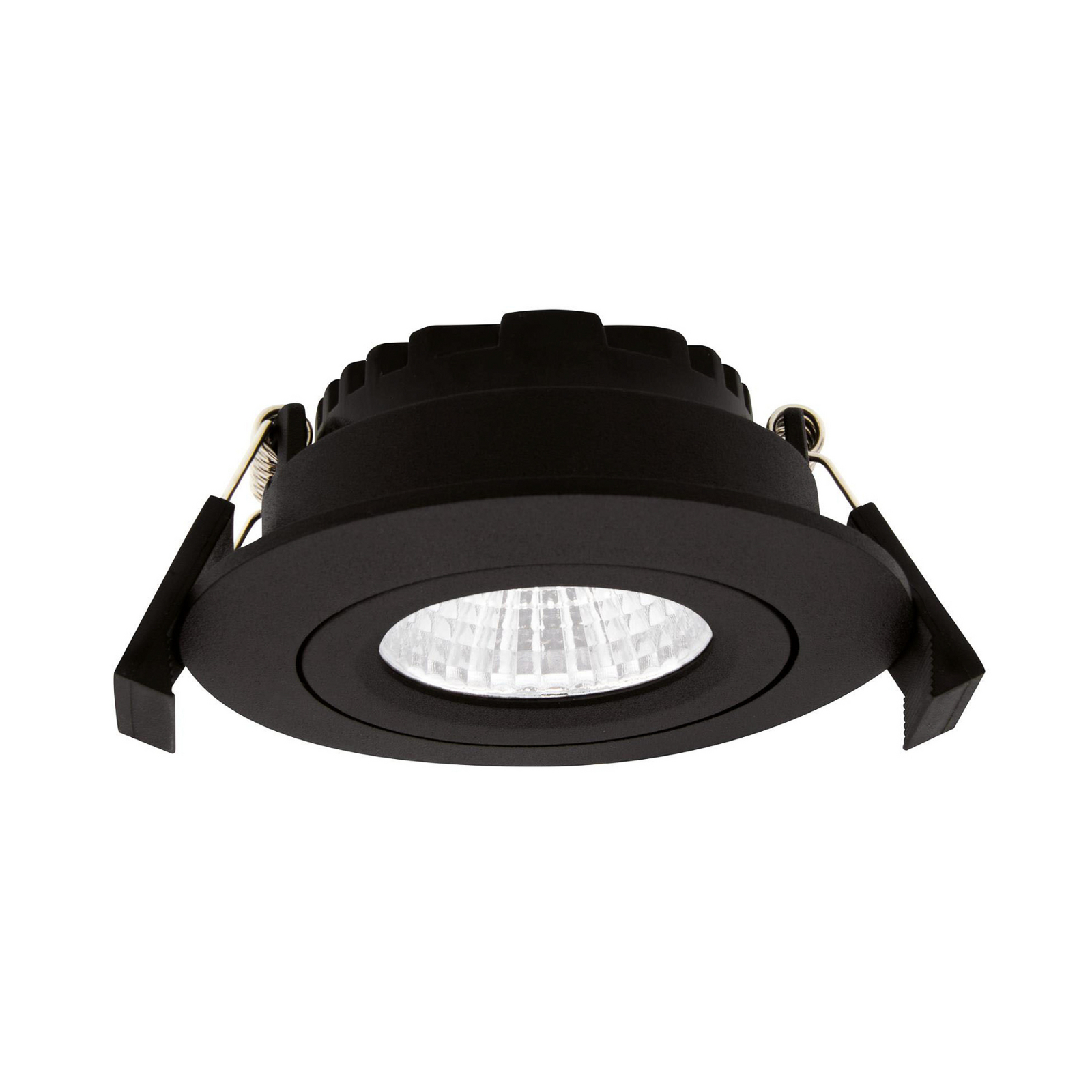 DOTLUX LED ugradbena stropna svjetiljka CIRCLEminidim, crna Ø 8,5 cm