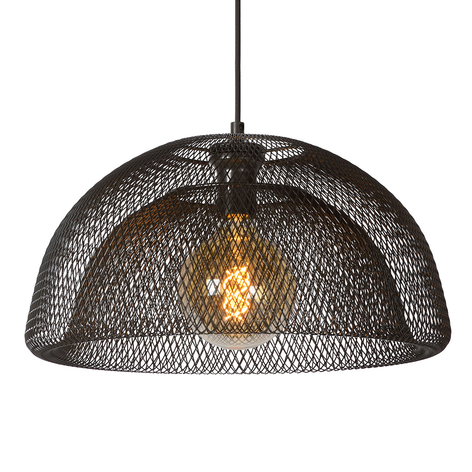 Mesh – lampa wisząca, klosz z metalowej plecionki