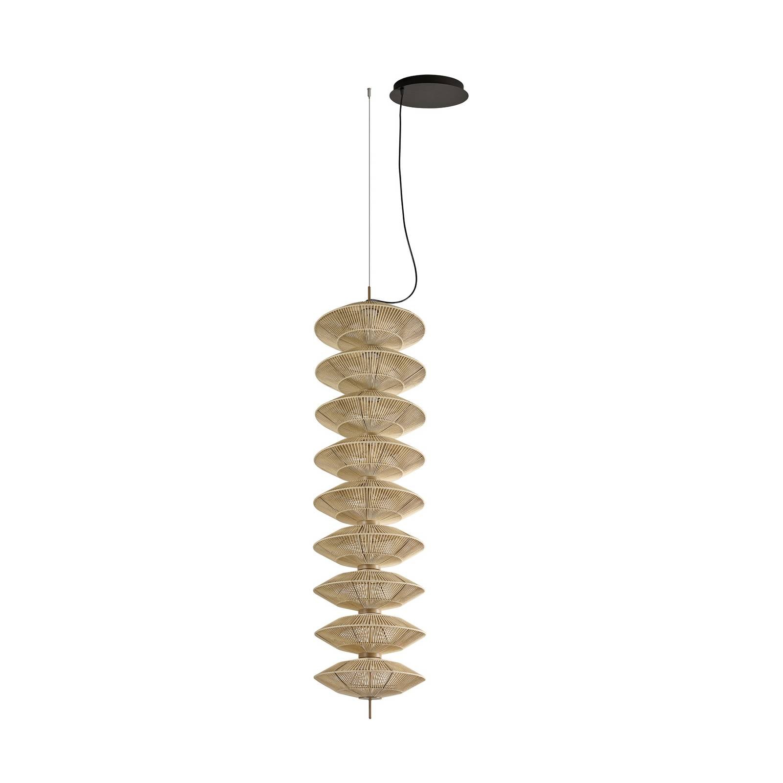Bover LED-Pendelleuchte Yuyun S/9L, dimmbar 0-10V, beige