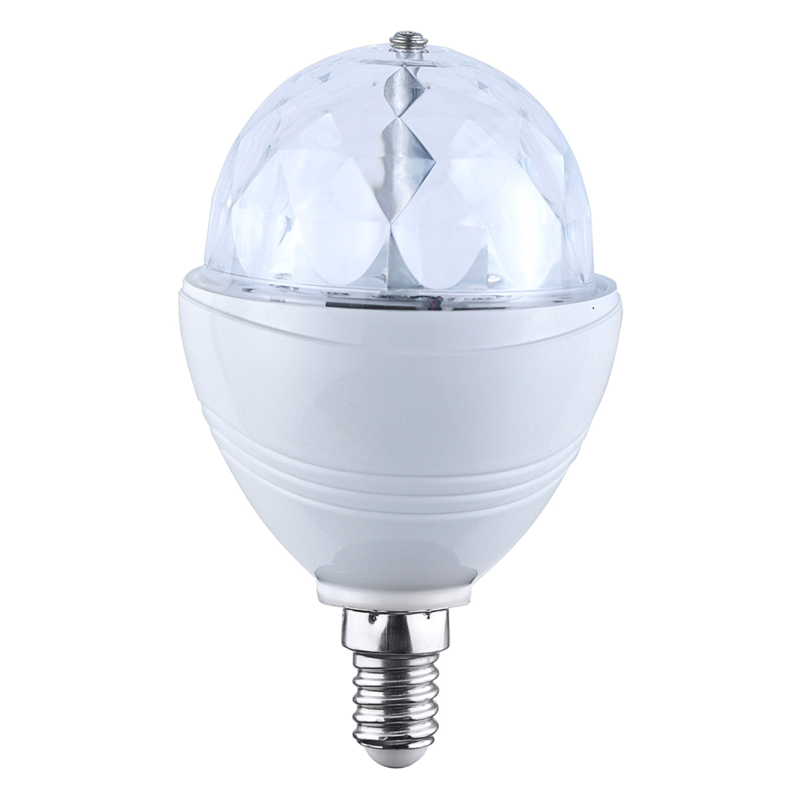 E14 3W RGB LED-lamppu "Disco" 120°