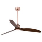 Ventilateur de plafond Just Fan, Ø 128 cm, cuivre/noyer