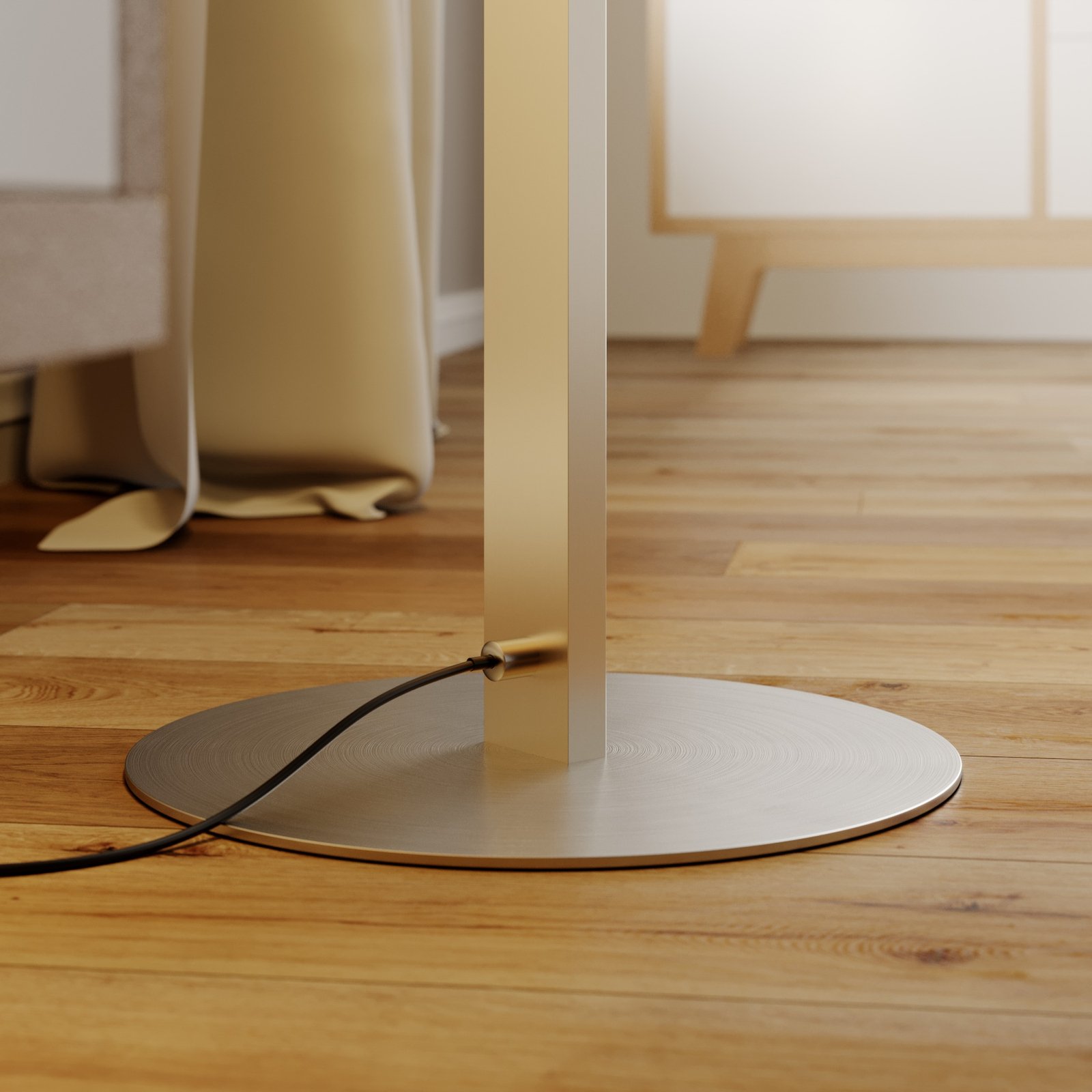 Auron Golvlampa Nickel/White - Lindby