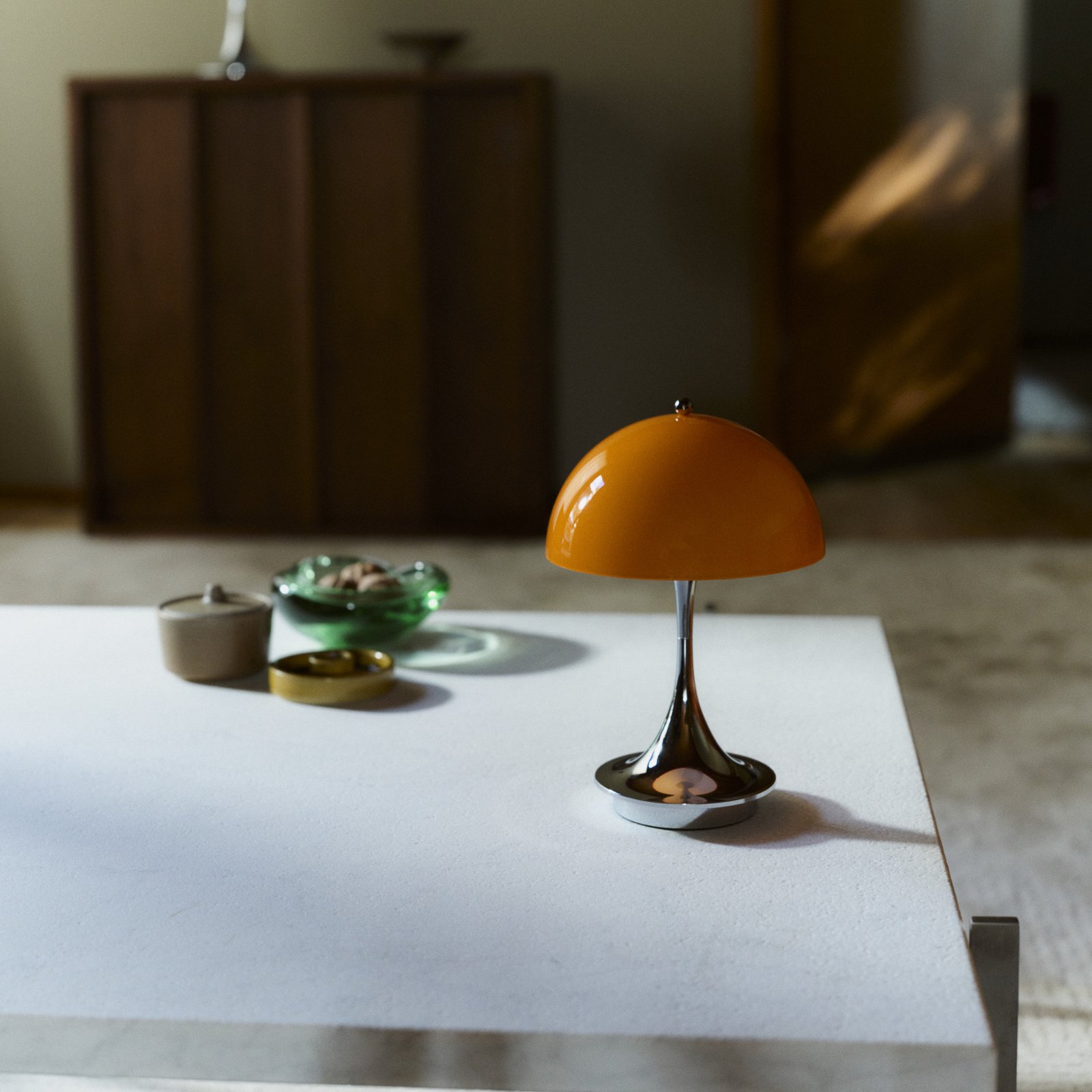 Louis Poulsen Panthella 160 Portable Original, opaali-oranssi Louis Poulsen Panthella 160 Portable Original, opaali-oranssi