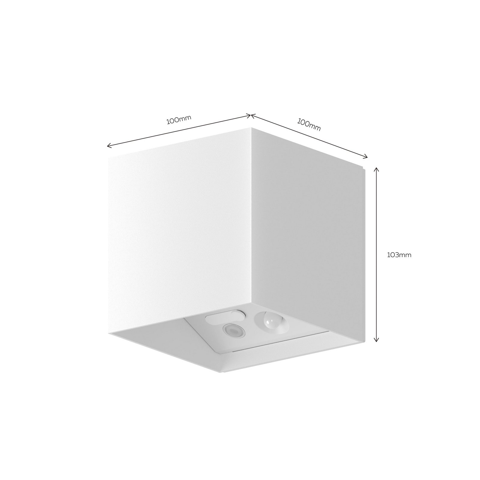 Calex LED-Akku-Sensor-Außenwandlampe Volterra, weiß, IP44