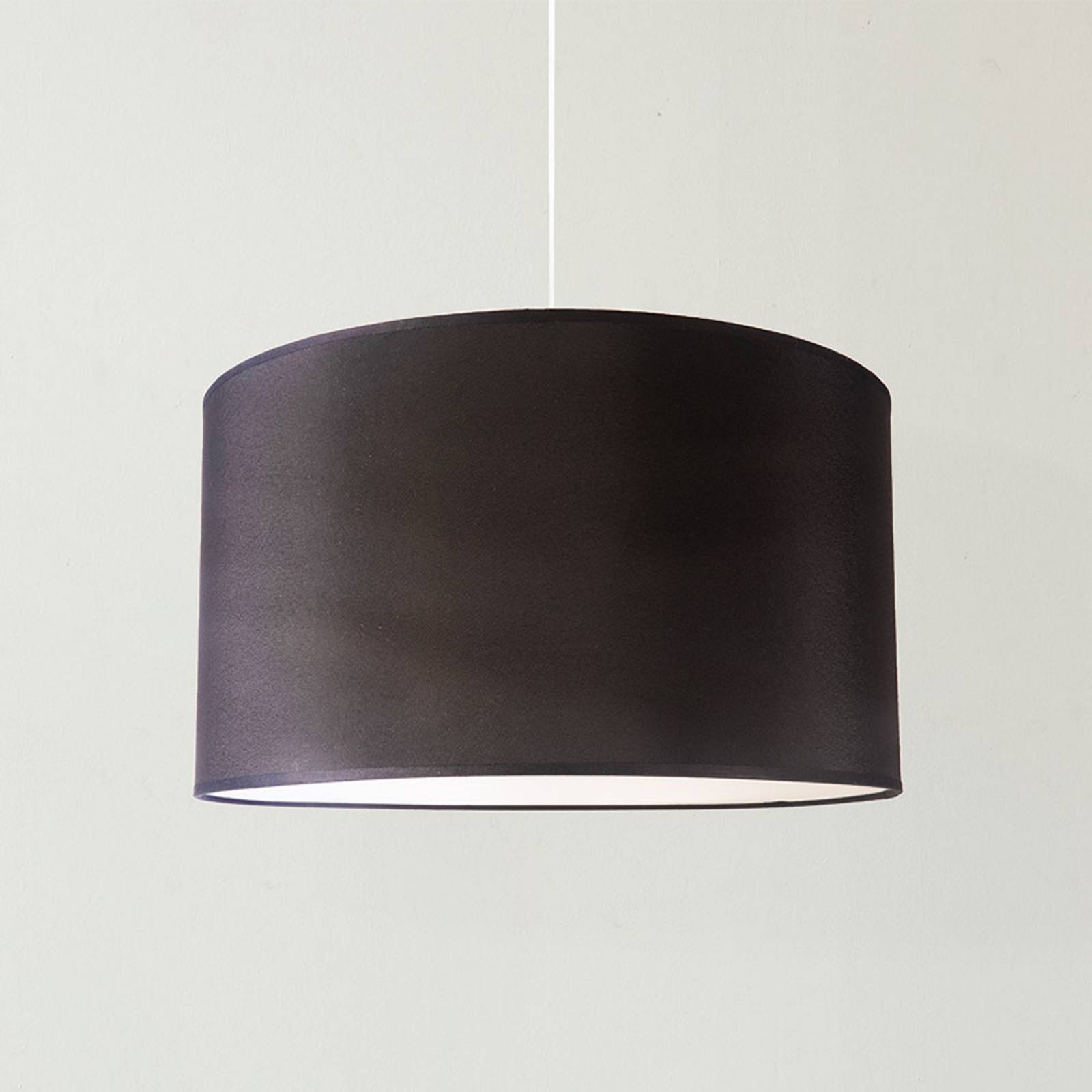 Lampa wisząca Dorset z tkaniny, czarna