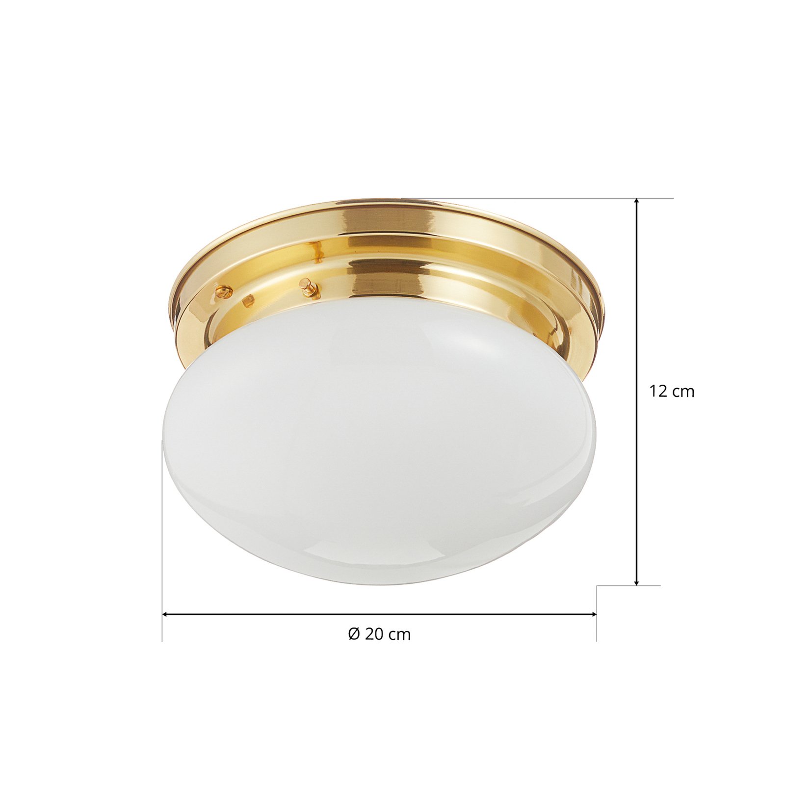 Lampada da soffitto HARRY in ottone lucido