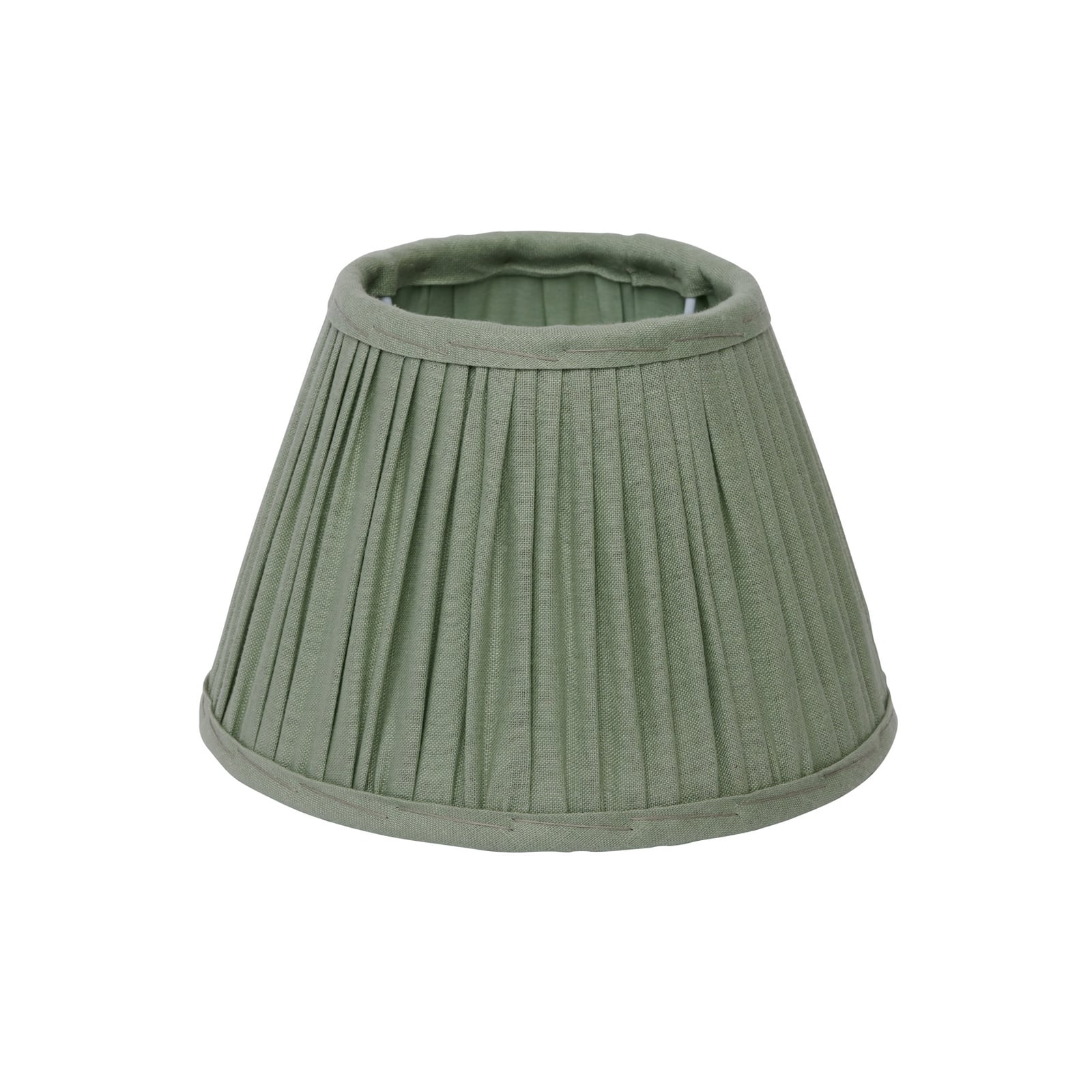 Abajur Ella, verde salva, Ø 20 cm, linho - Watt & Veke