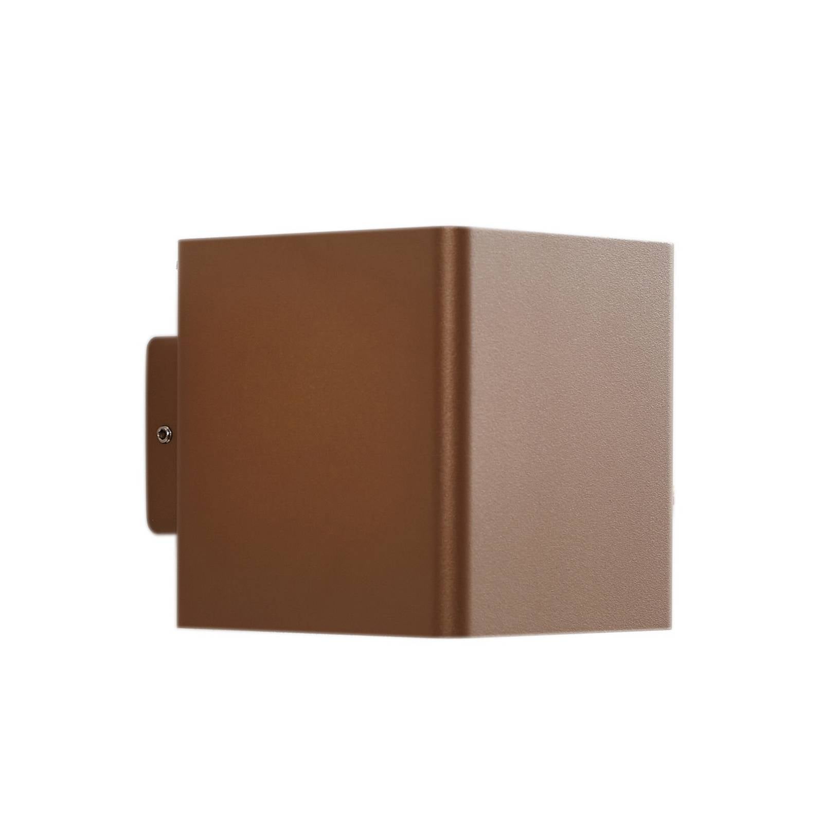 Lucande LED-Außenwandleuchte Aaron, braun, IP54, up/down