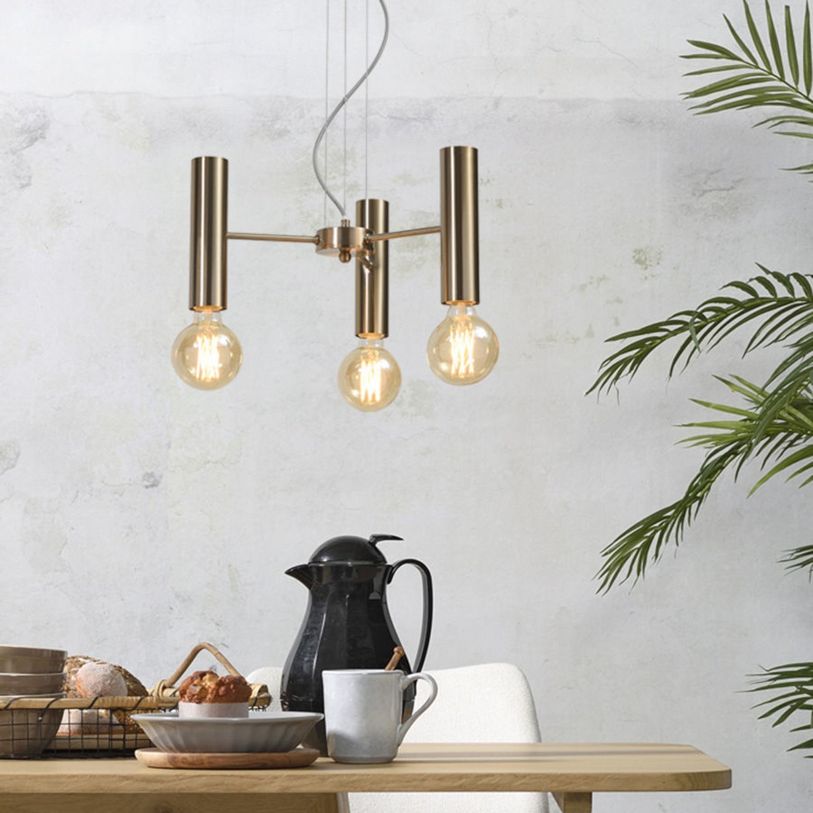ITS ABOUT ROMI Lampă suspendată Cannes 3 becuri - Camera de zi / sufragerie - design - aur - Metal