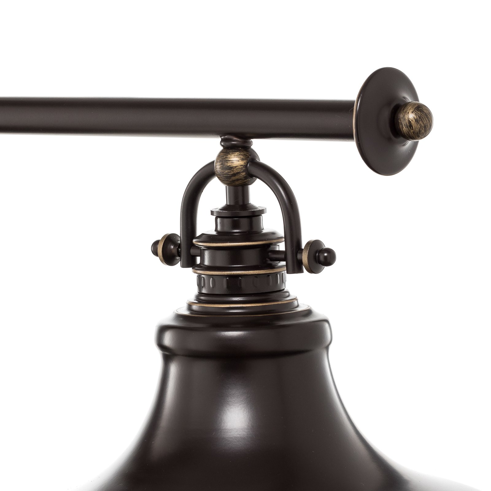 Závesná lampa Emery, priemyselný štýl, bronz 3-pl.