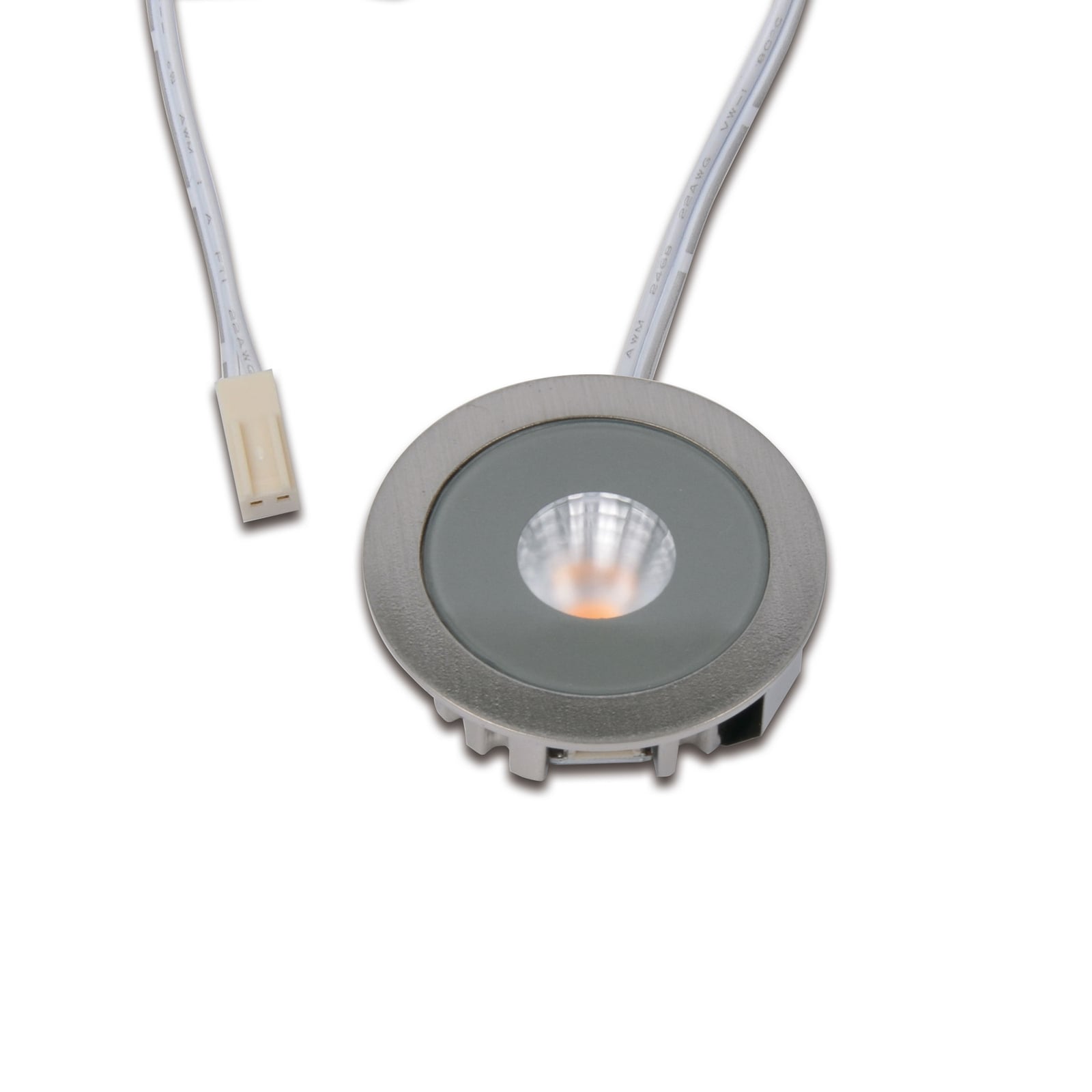 LED-Möbeleinbauspot AR 35, Ø 4 cm, edelstahl, Alu, 24 V IP44 LED-Möbeleinbauspot AR 35, Ø 4 cm, edelstahl, Alu, 24 V IP44