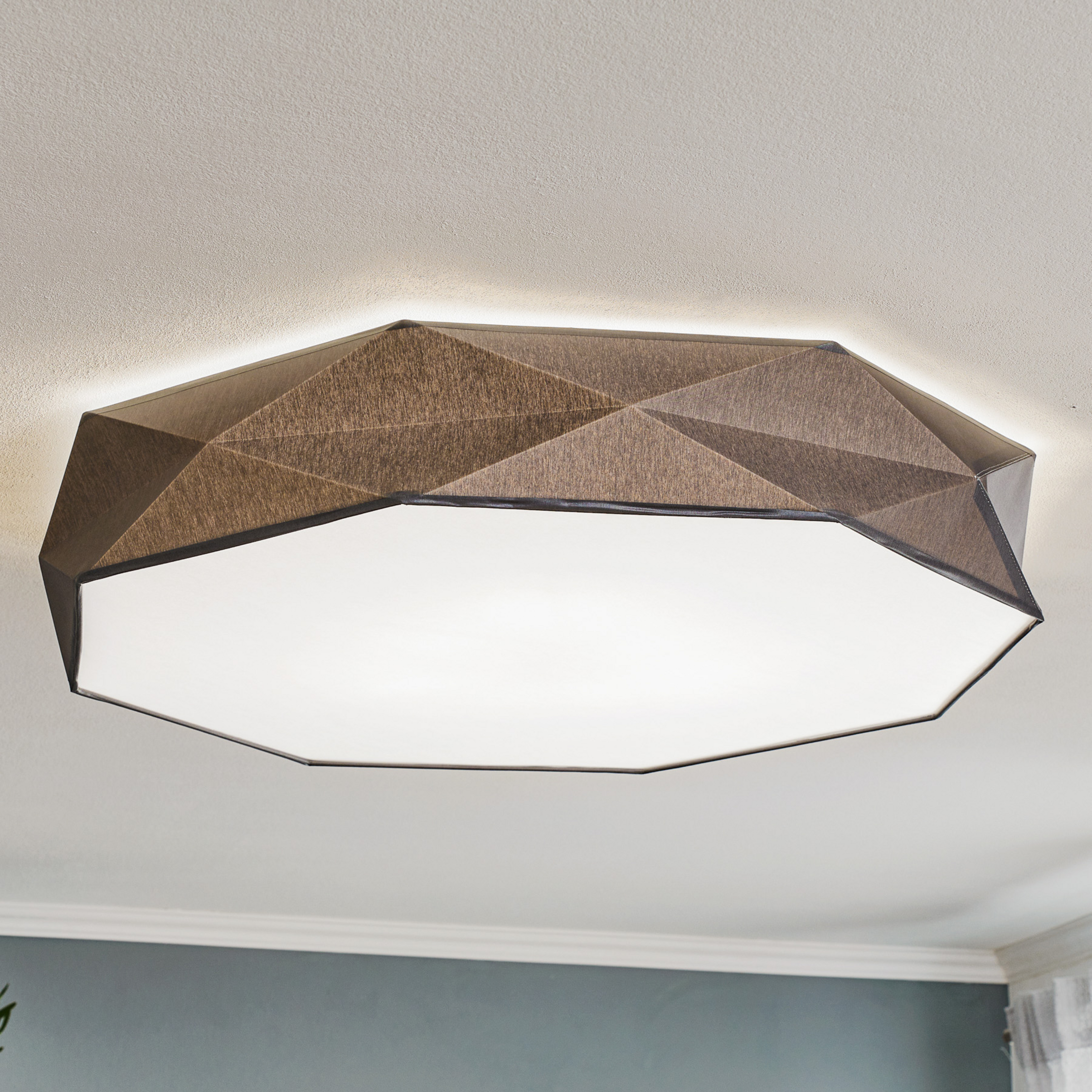 Plafonieră Kantoor New, Ø 88 cm, gri