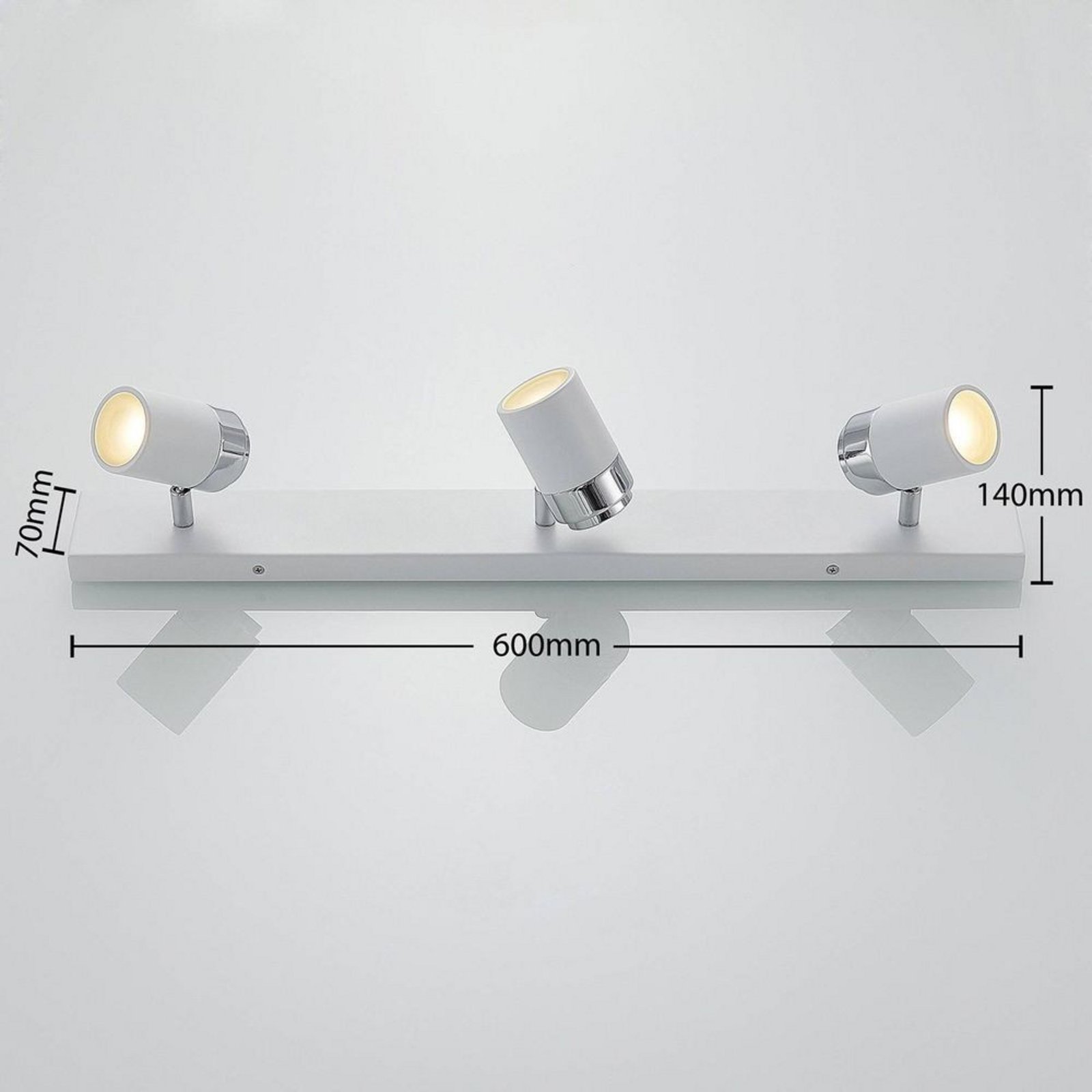 Kardo 3 Aplică de Perete White/Chrome - Lindby