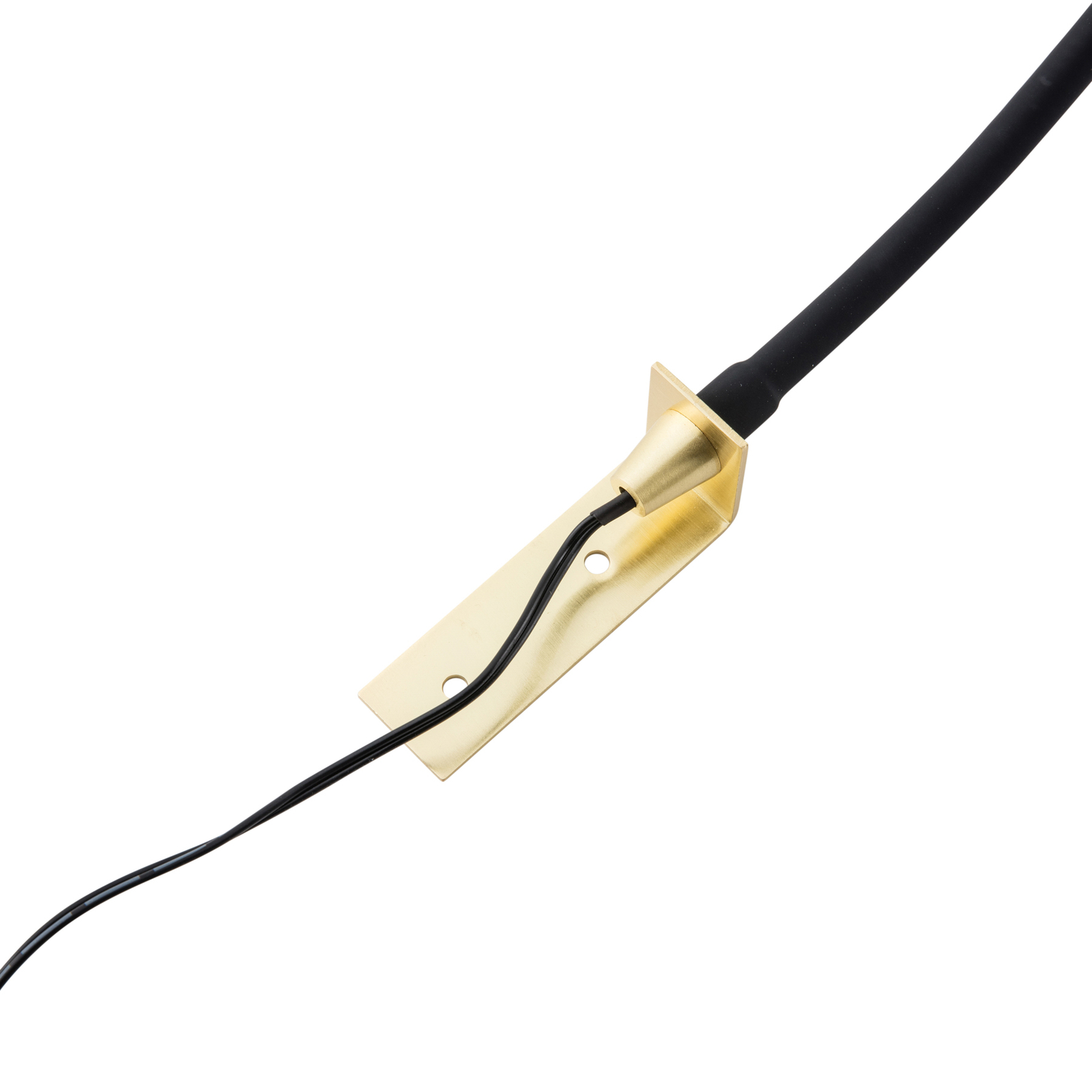 Lindby Flexola LED-Leselampe, gold, rund, Eisen, Stecker