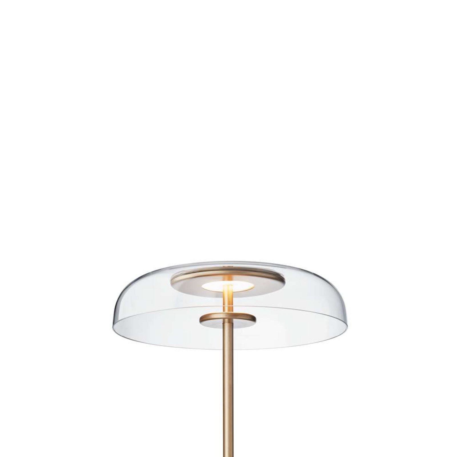 Nuura piantana LED Blossi, altezza 120 cm, color oro/trasparente