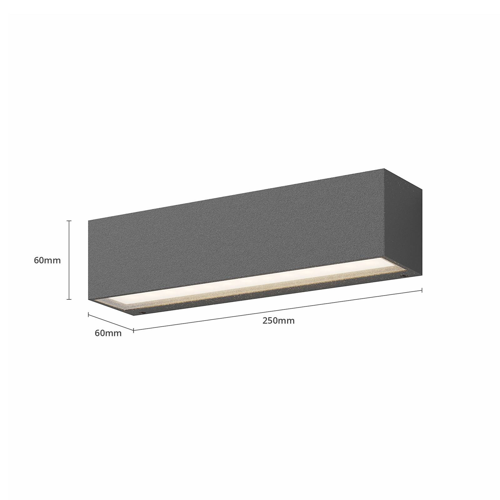 Lucande kinkiet zewnętrzny LED Tilde, antracyt, aluminium, IP65