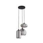 Marla 3 Cluster Lámpara Colgante Ahumado Gris - Lindby