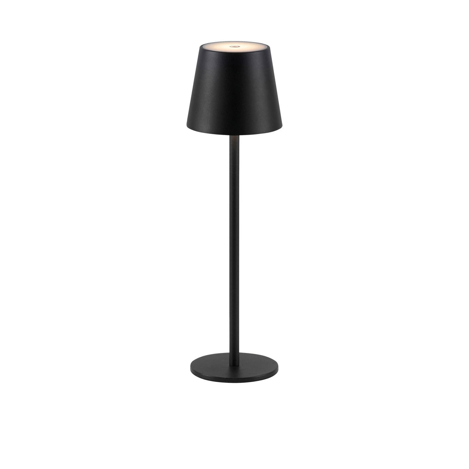 JUST LIGHT. Lampada da tavolo LED Euria ricaricabile, nera, ferro IP54
