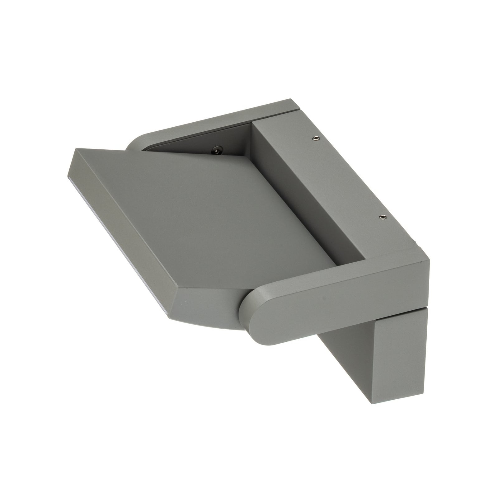 Sherin LED-utomhusvägglampa, IP54, grå, vridbar – Lindby