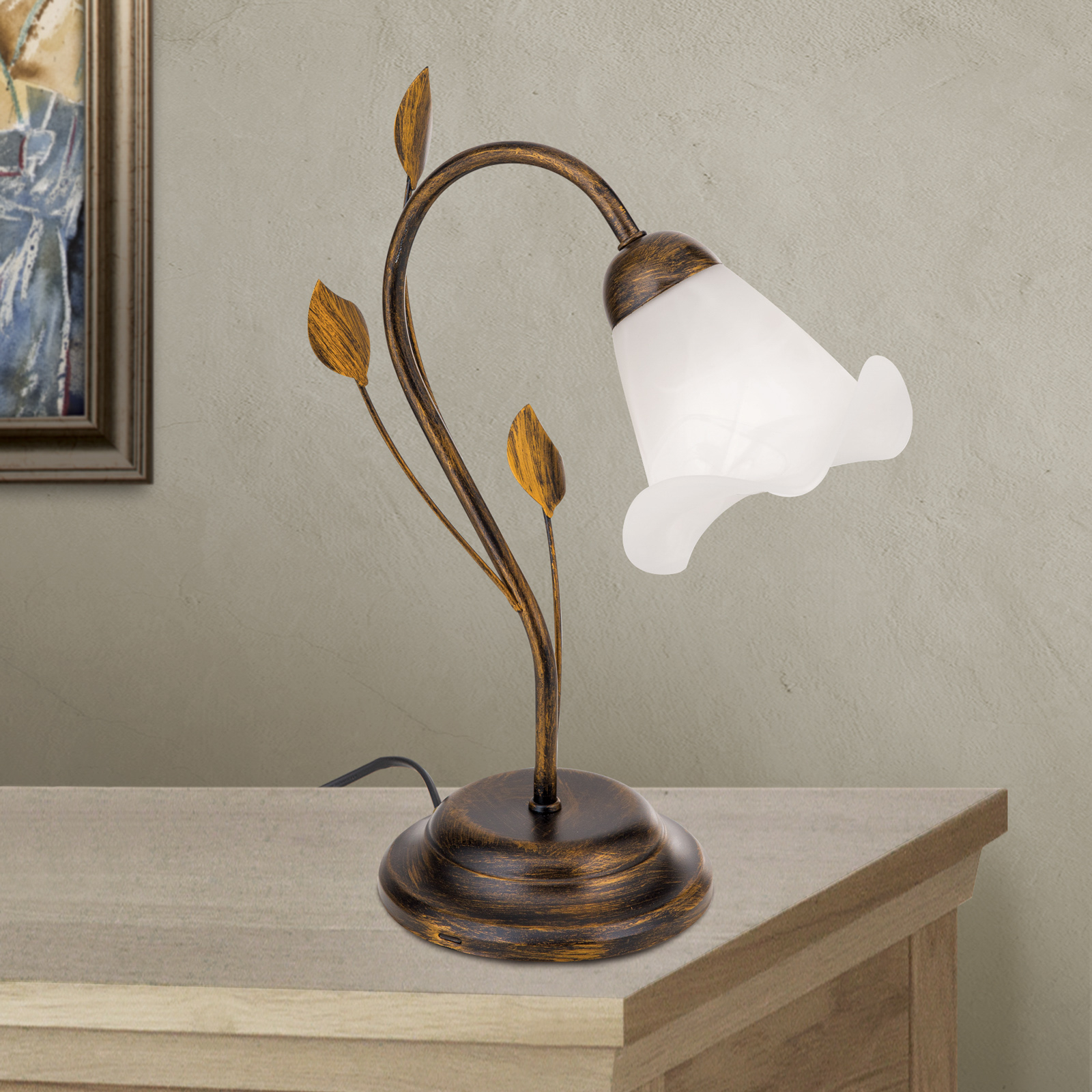 Bordslampa Sisi florentinsk stil, antik