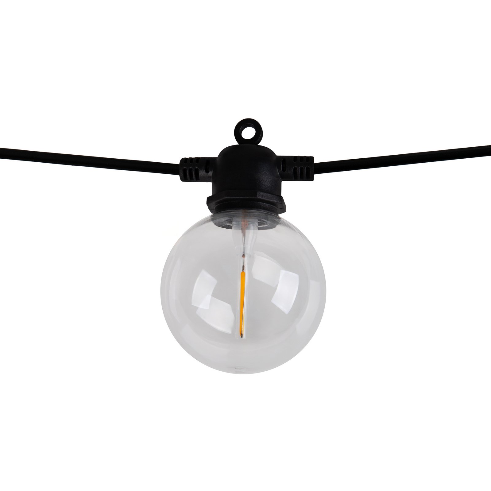 LED-Solar-Lichterkette CADENA, 2.500 K, schwarz 10-flg. 10 m
