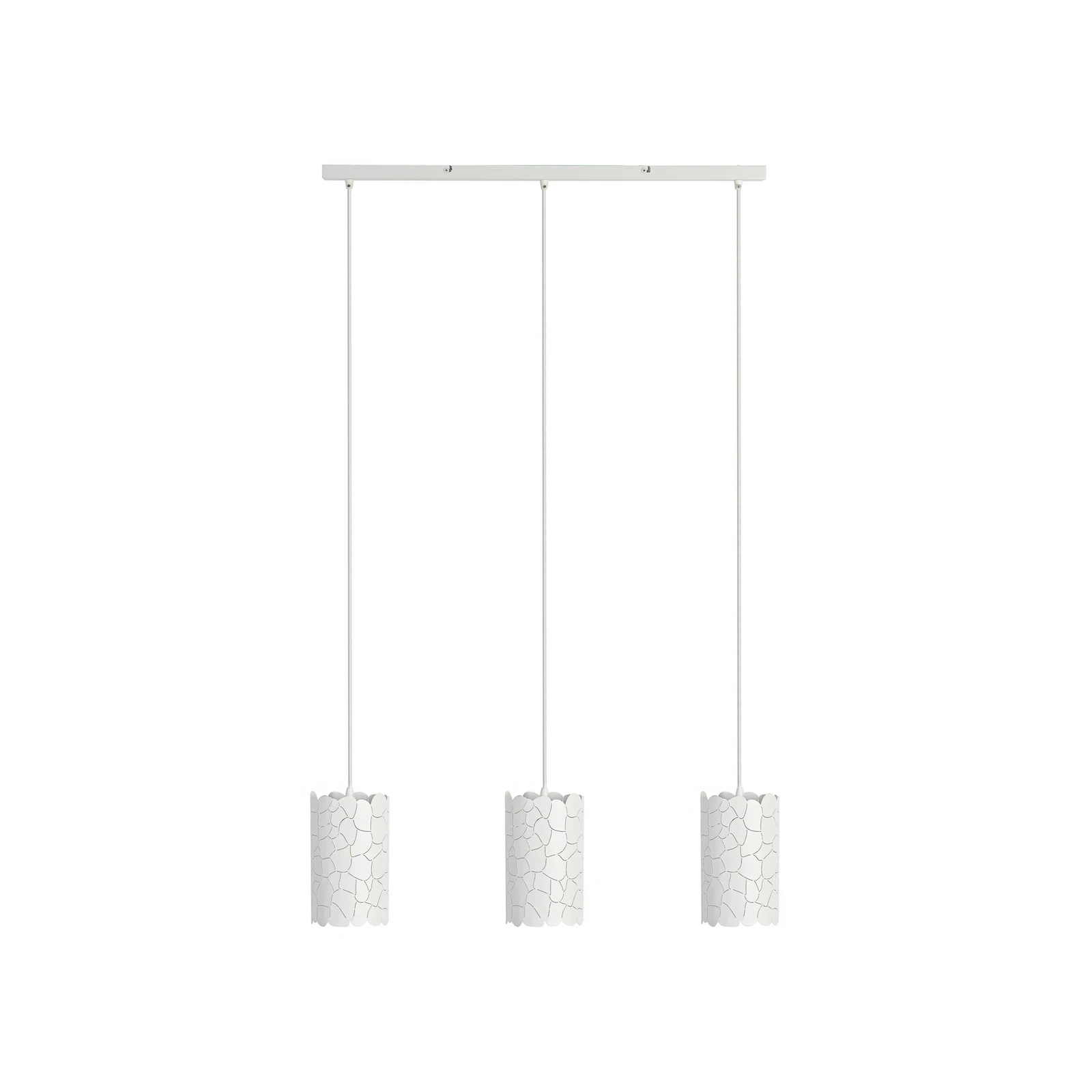 Lindby κρεμαστό φωτιστικό Aralena, λευκό, 3-φωτο, μήκος 92 cm