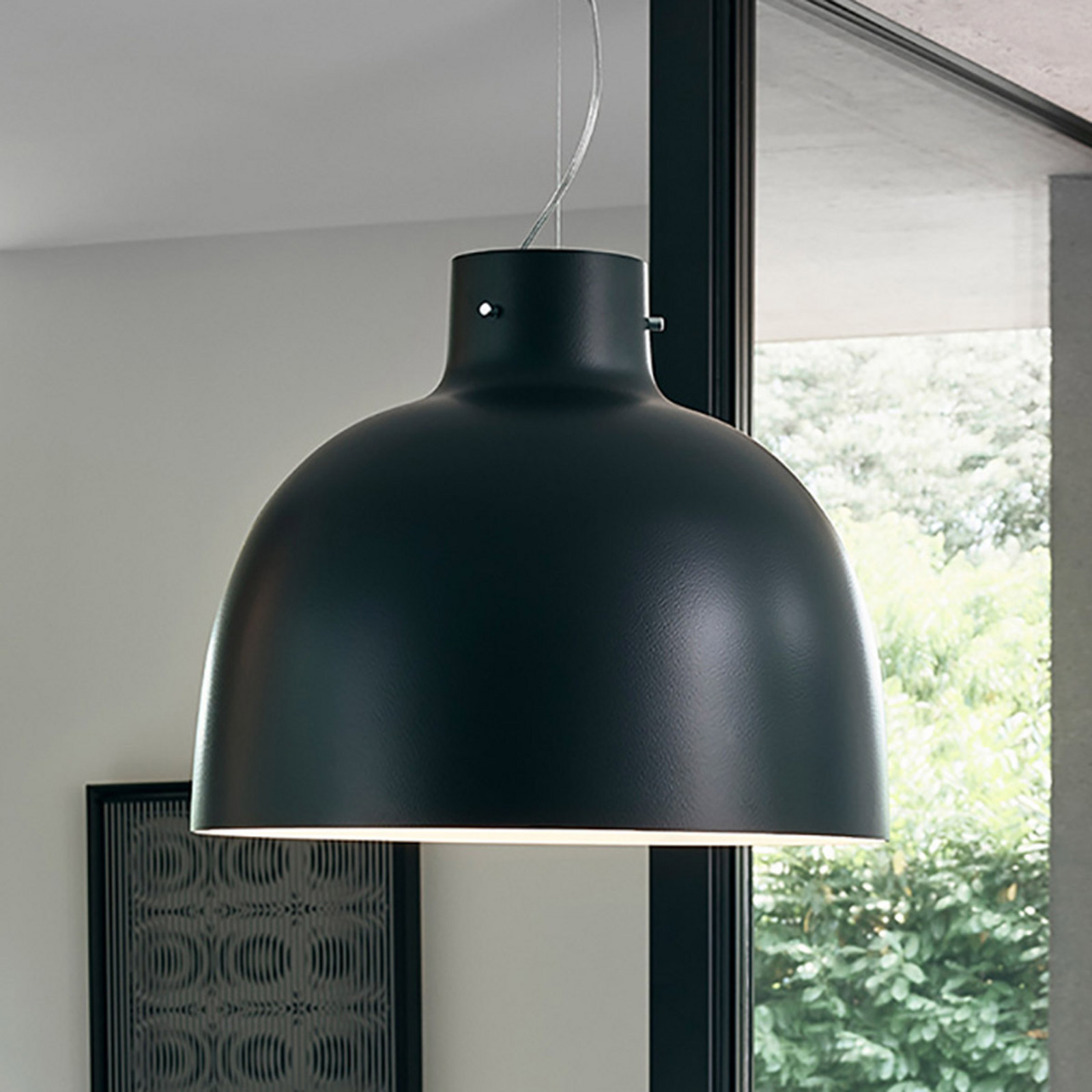 Kartell Bellissima lampă suspendată negru mat - Camera de zi / sufragerie - design - Plastic