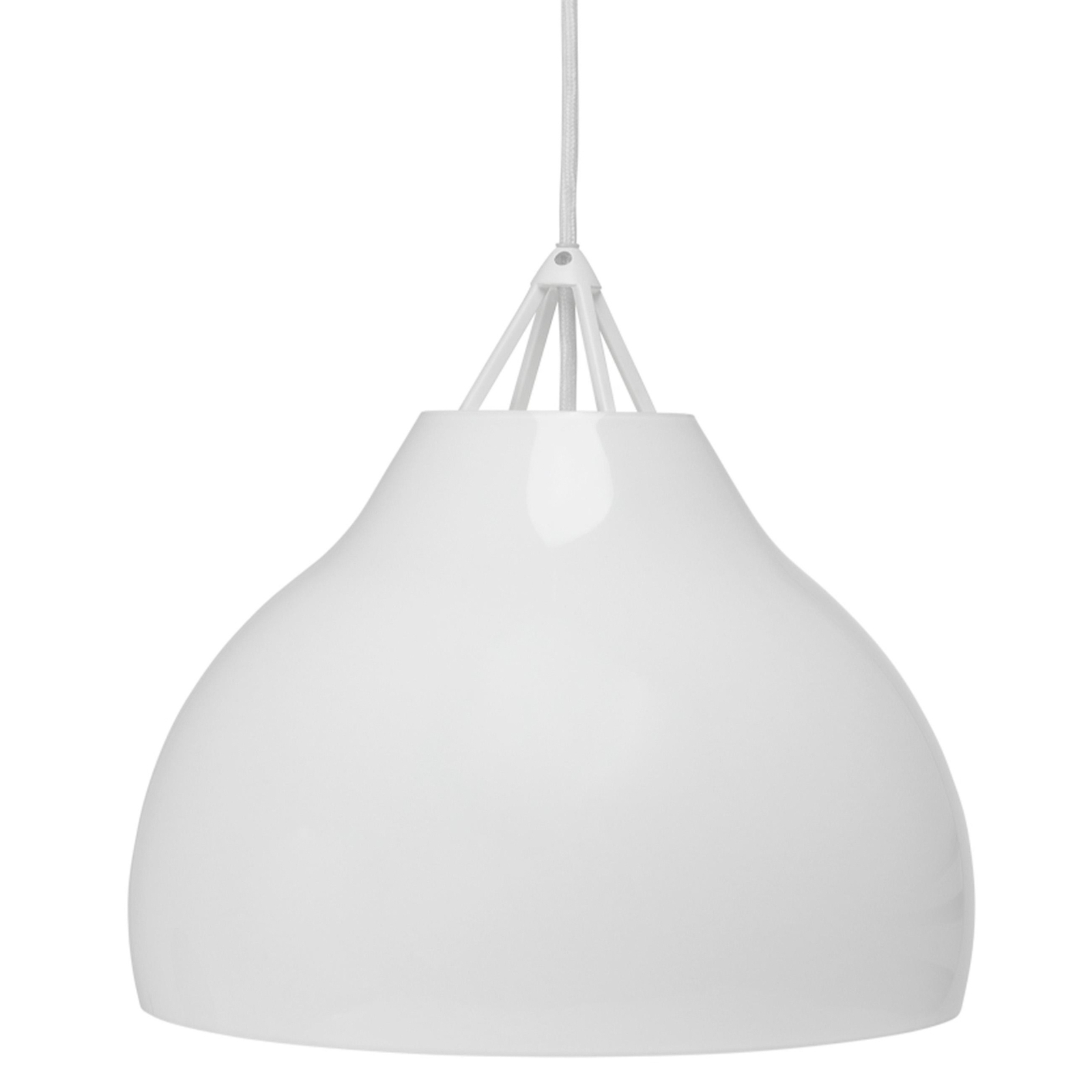 Dyberg Larsen Pyra hanglamp, opaal, Ø 29 cm, glas